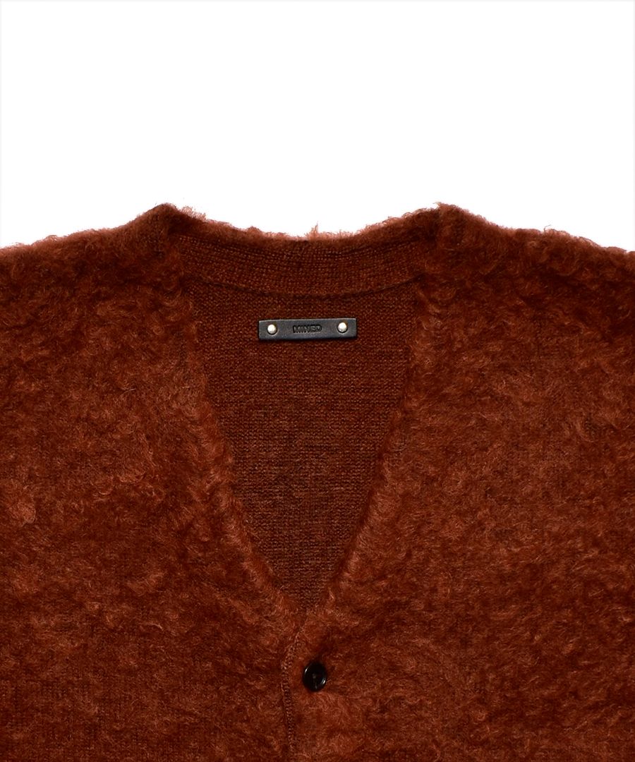 MINEDENIM - Shaggy Mohair Knit Cardigan （BRN） / シャギー モヘア