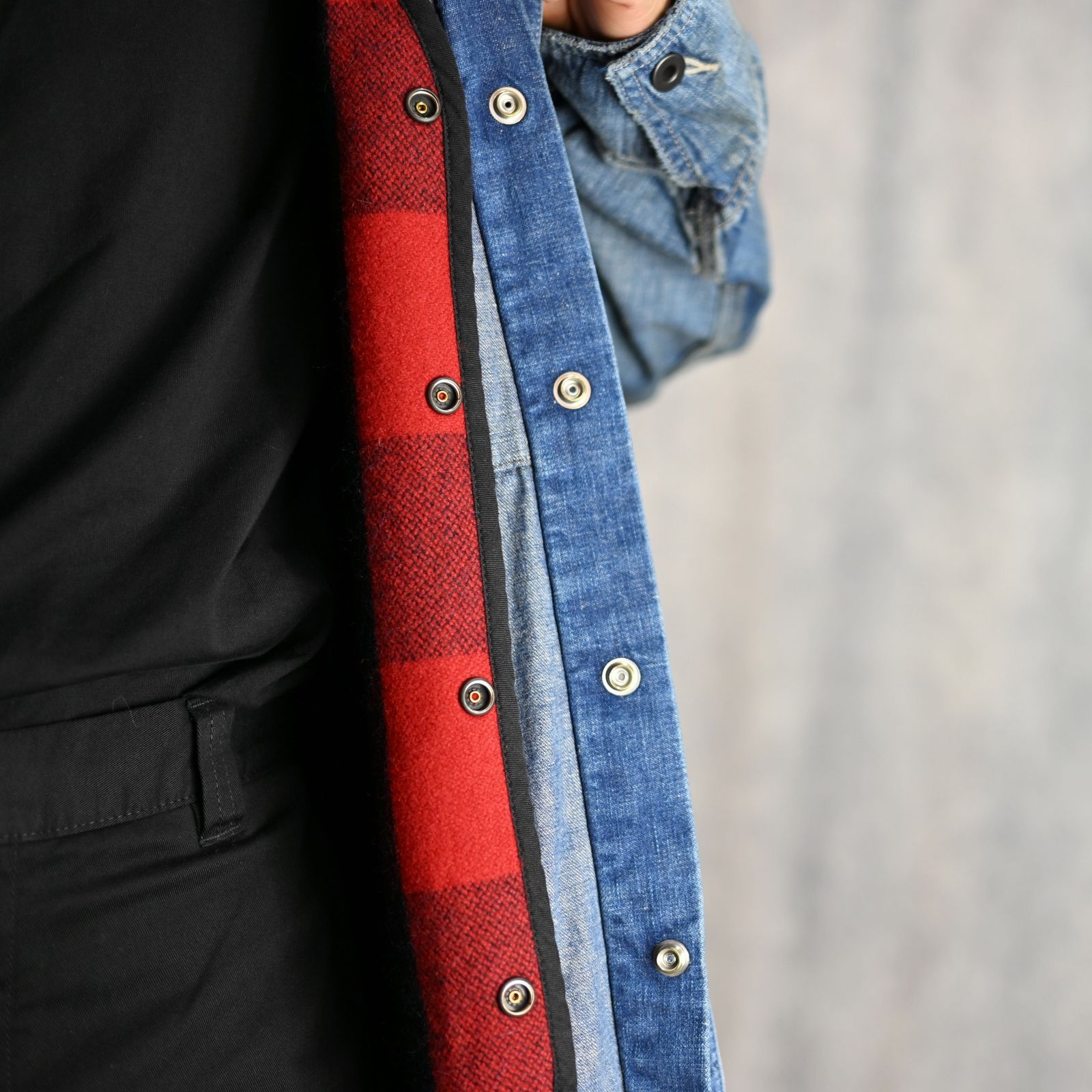 MINEDENIM - G.Nep Denim Liner Coverall JKT （USED） / グレーネップ