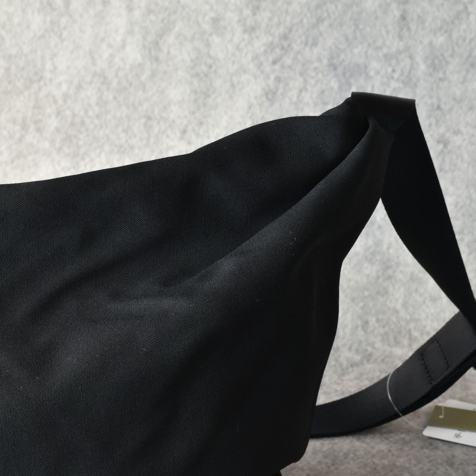 yohji yamamoto - WOOL GABARDINE NYLON TAPE DRAPE SACOCHE （BLACK