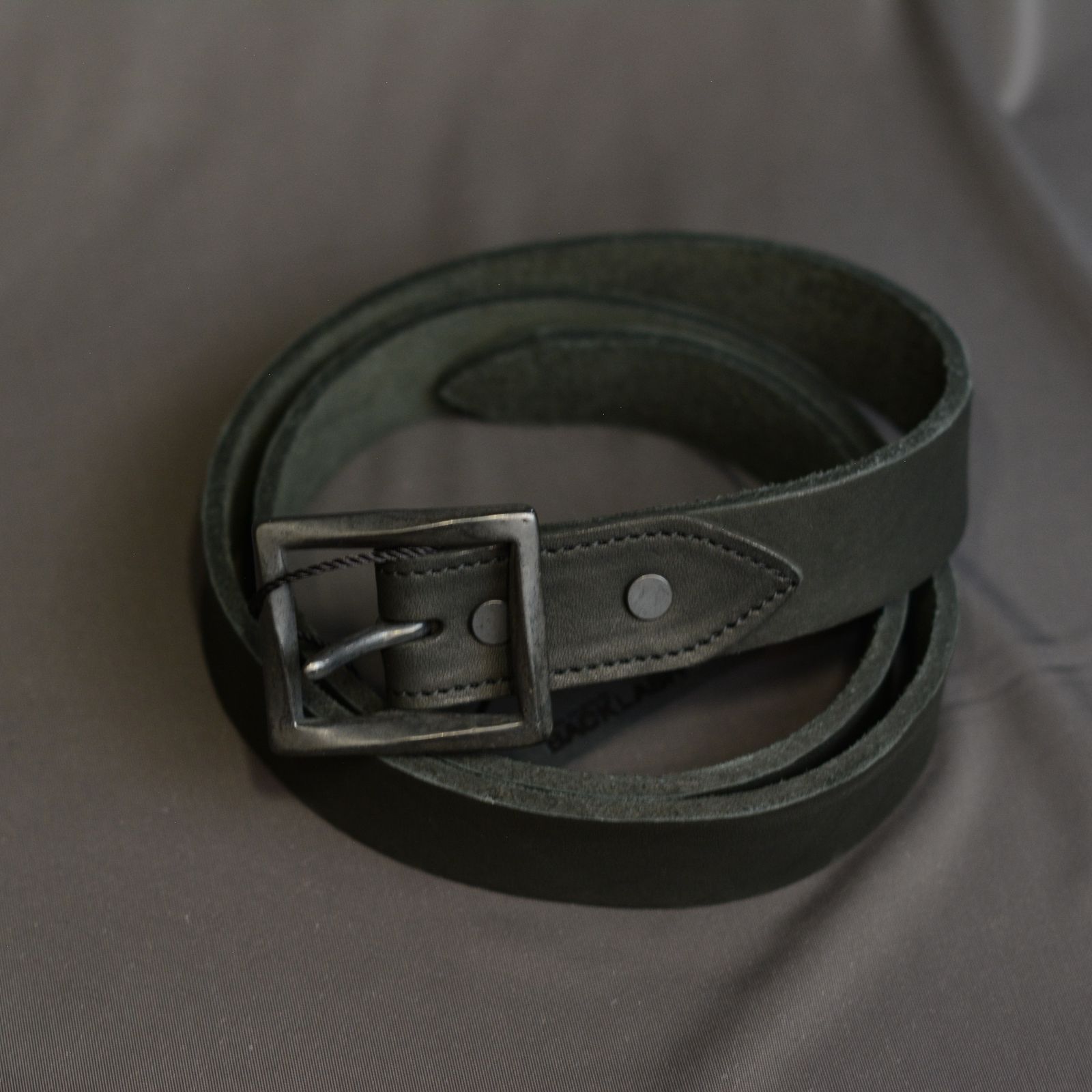 ISAMU KATAYAMA BACKLASH - ダブルショルダー製品染め 30㎜ベルト