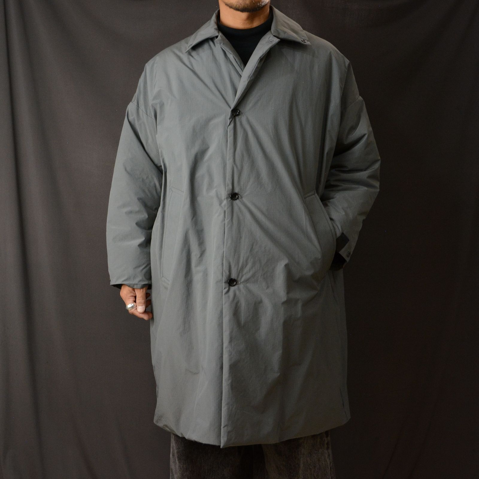 N.HOOLYWOOD - BALMACAAN COAT （GRAY） / ステンカラー コート