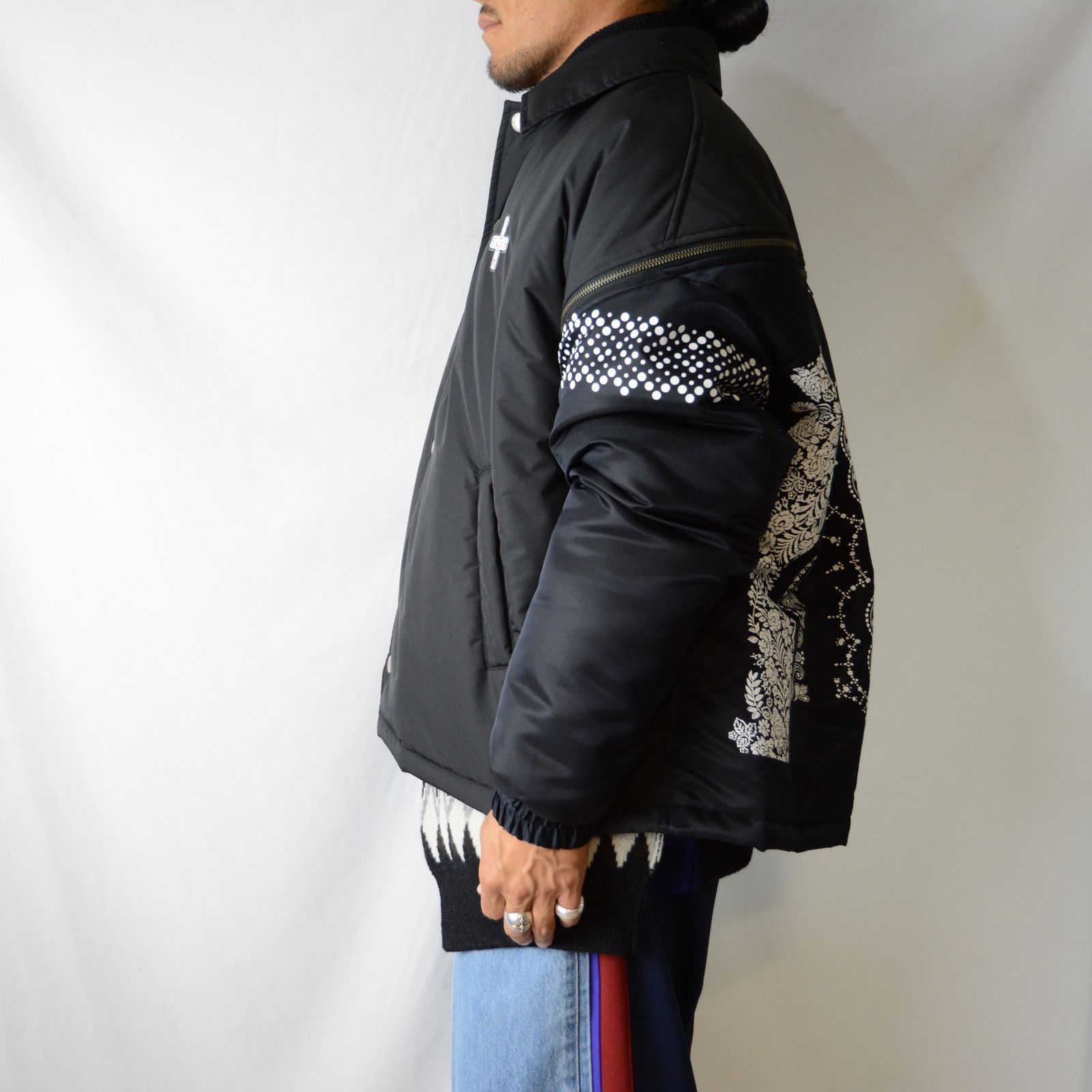 FACETASM - ORIGINAL BANDANA PRINT PADDED JAKET （BLACK