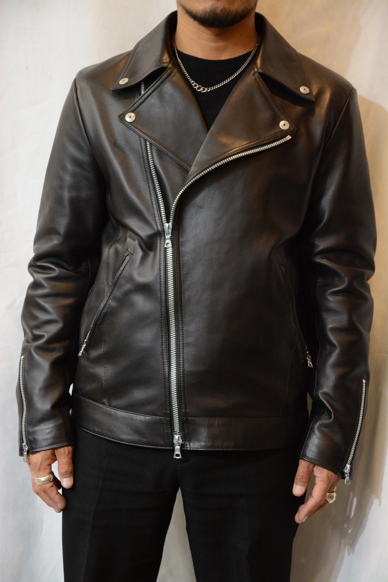 ISAMU KATAYAMA BACKLASH - スペインラムレザー ダブルライダース