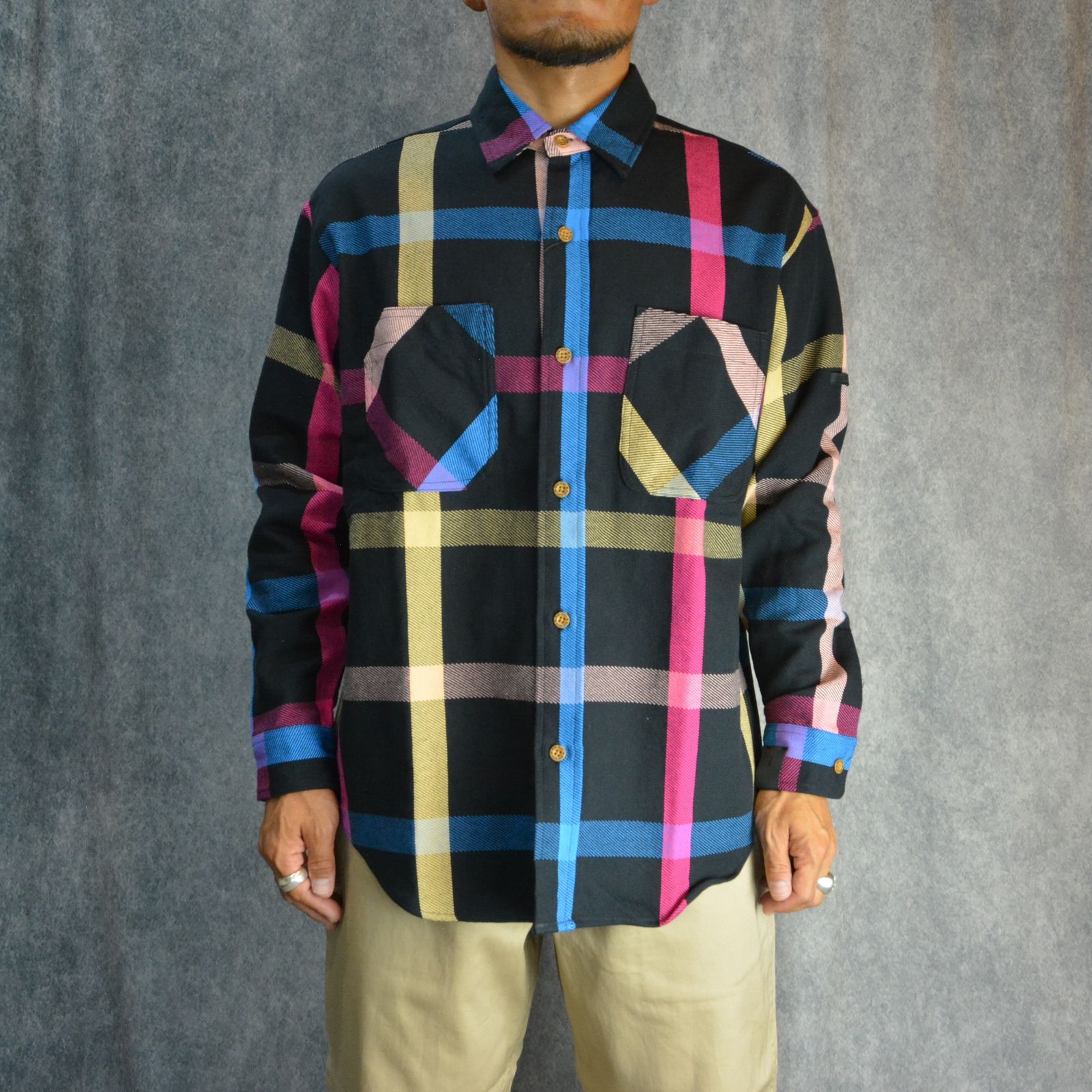 N.HOOLYWOOD - × BIG MAC SHIRT （NVY CHECK） / テーパードシルエット