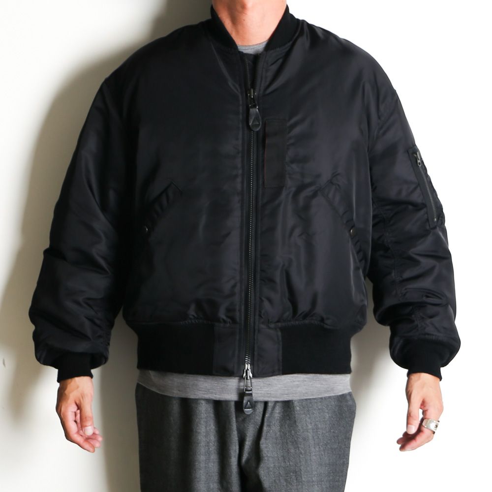 marka - 【ラスト1点-サイズ3】 MA-1 - BLACK / ナイロンツイル