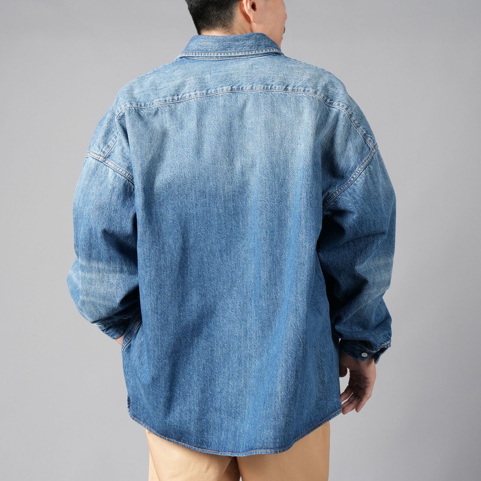 MARNI - STONE WASHED ORGANIC BLUE DENIM / デニムシャツ (アイリス