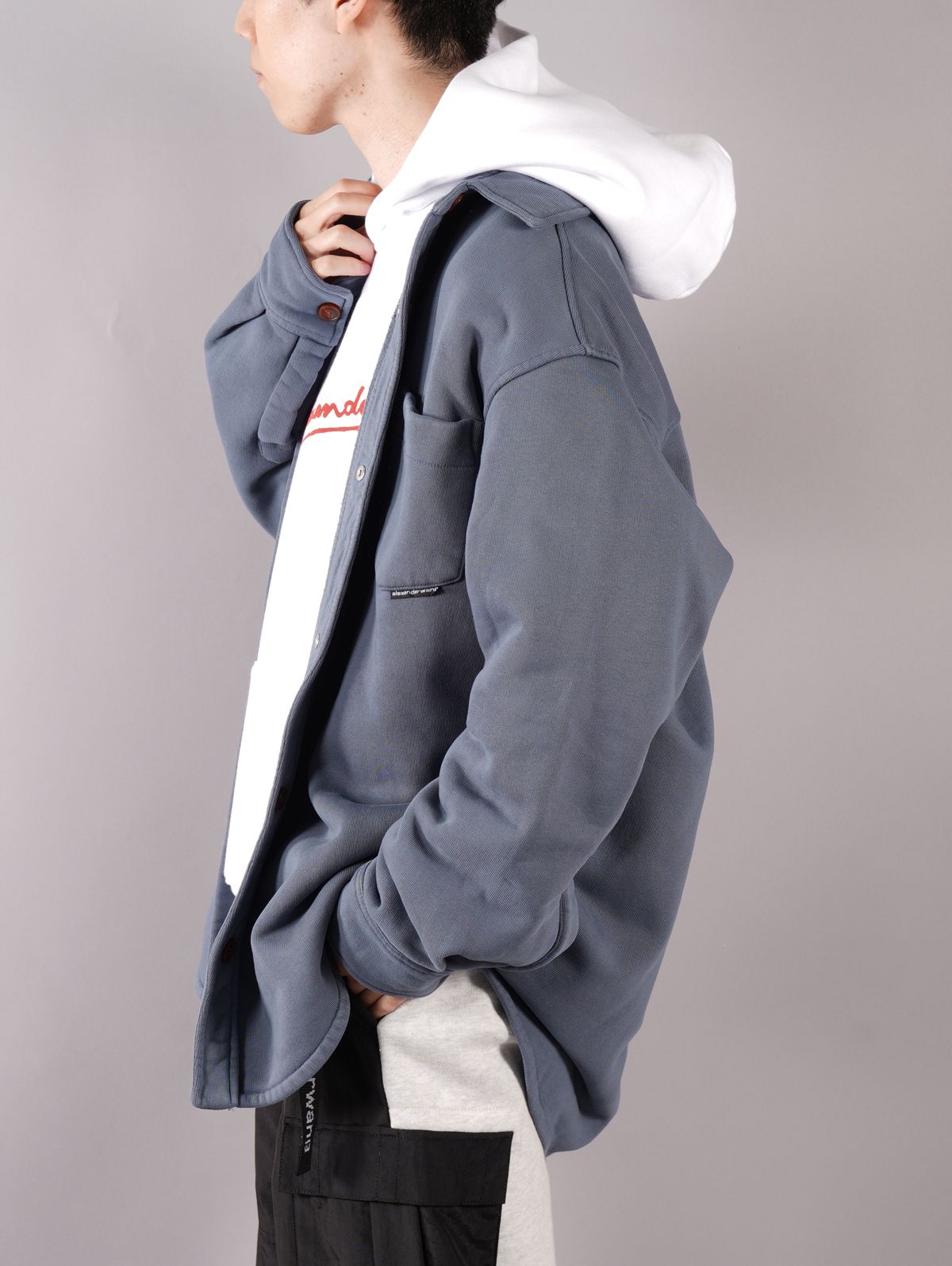 alexander wang - 【ラスト1点】MID LENGTH SHIRT JACKET WITH FLAG