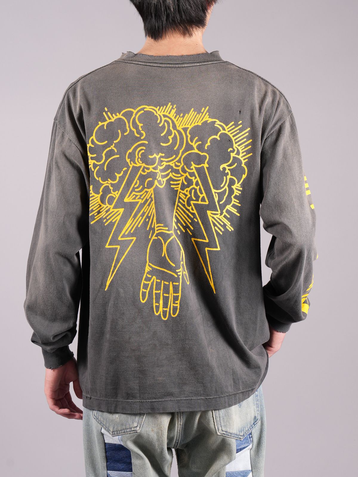 SAINT M×××××× - ラスト1点 / SM-A22-0000-075 / DB_LS TEE / HUNKY