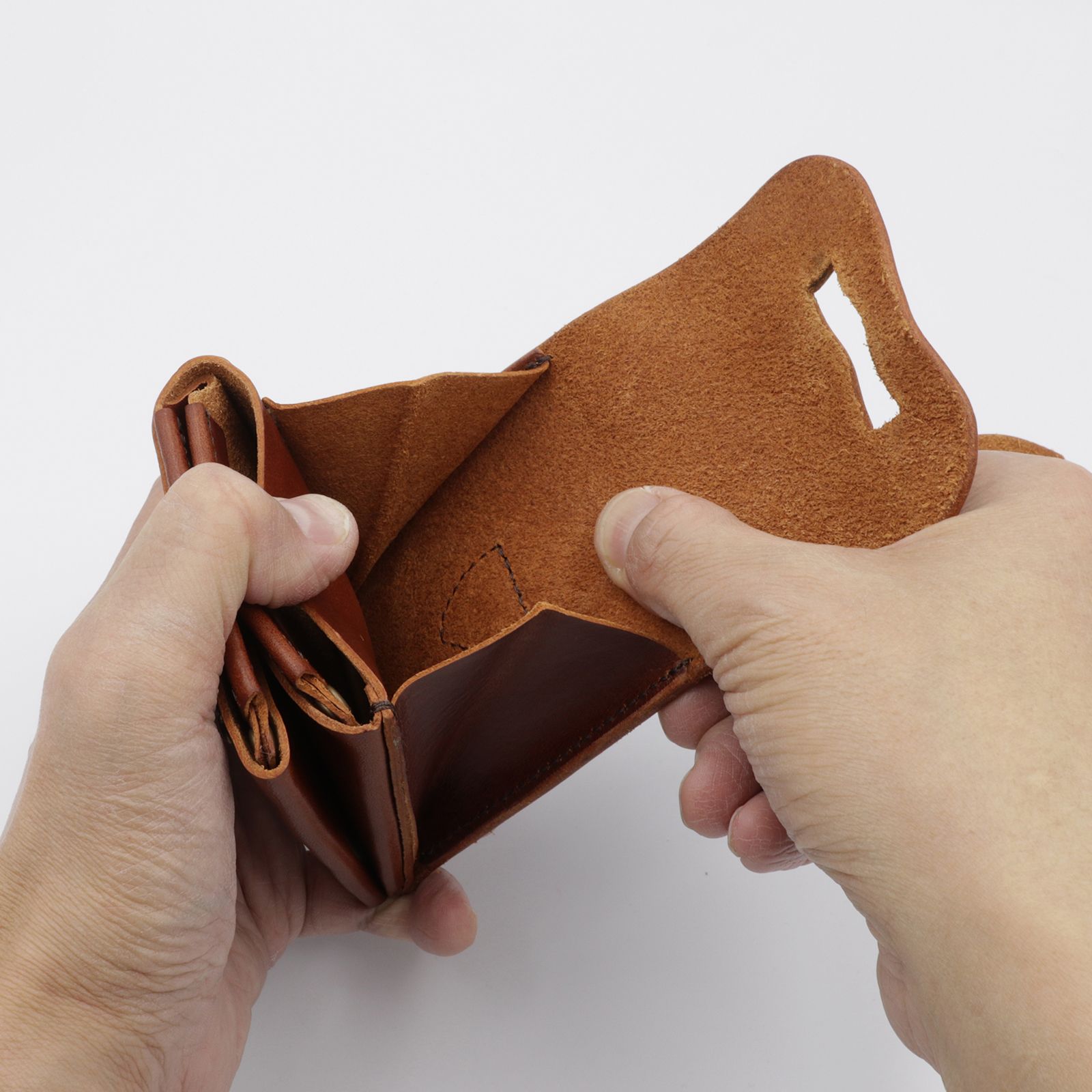 池之端銀革店 - 【Haru】イタリアンレザー ギャルソンコンパクト