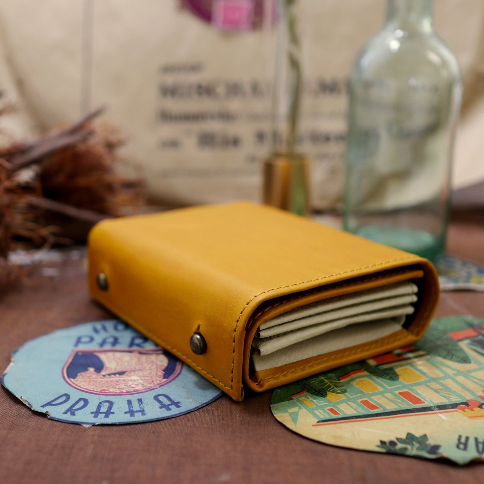 m+ - 【送料無料対象外】「millefoglie II P30」ミニ財布L ブルー