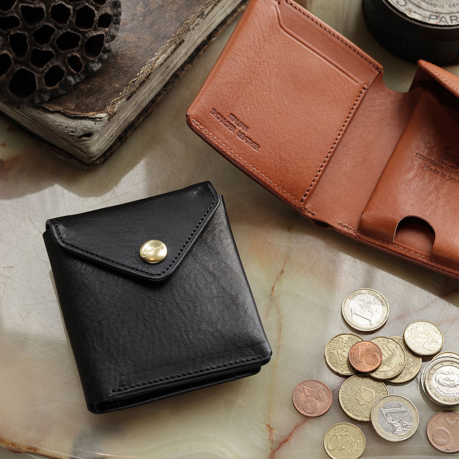 池之端銀革店 - 【Cramp】ギャルソンスリムウォレット イタリアン