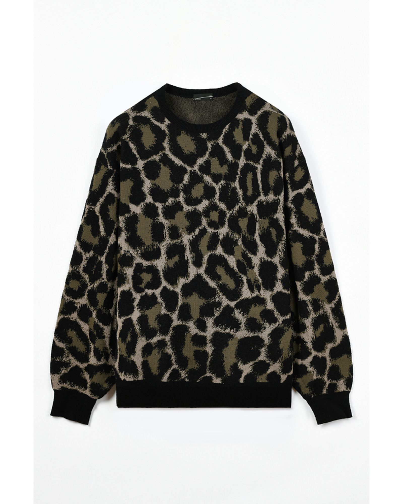 LAD MUSICIAN - Leopard Crew Neck Pullover | fakejam