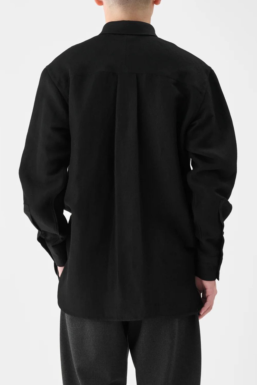 colon - WL TUMBLER / ウールリネン ダブルポケットシャツ (ブラック