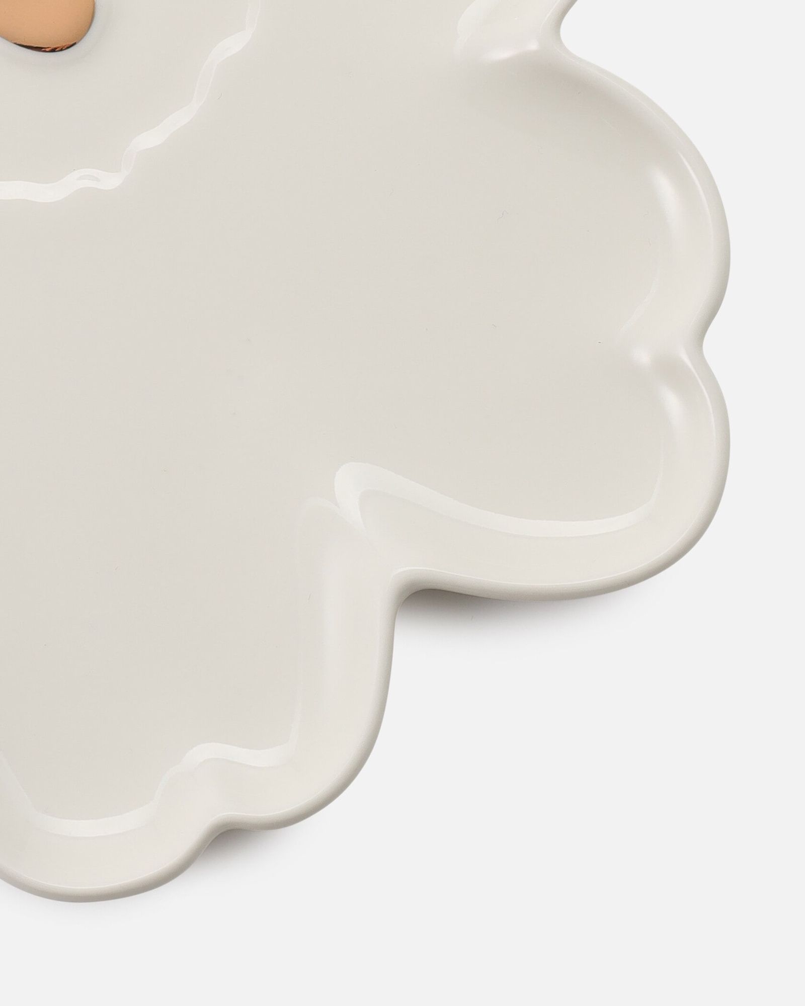 Marimekko - Unikko Shape / プレート / 20cm / ホワイト / ゴールド