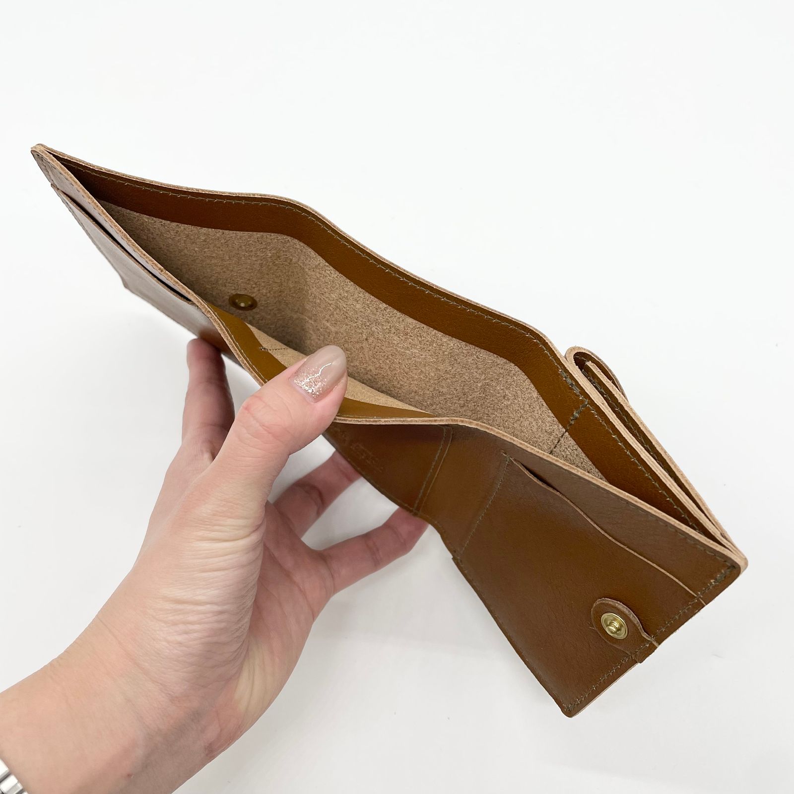 IL BISONTE - トリフォルドウォレット/三つ折り財布/オリーブ