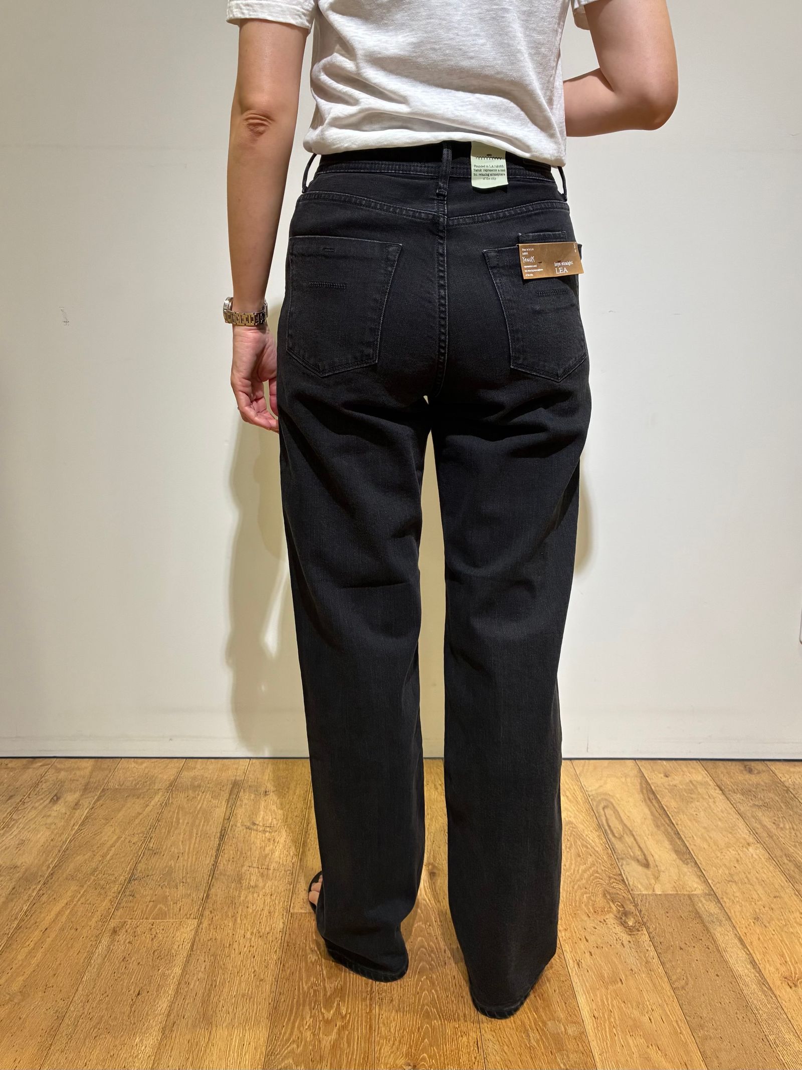 YANUK - LEA / ボーイズストレート / ストレートデニム / ブラック