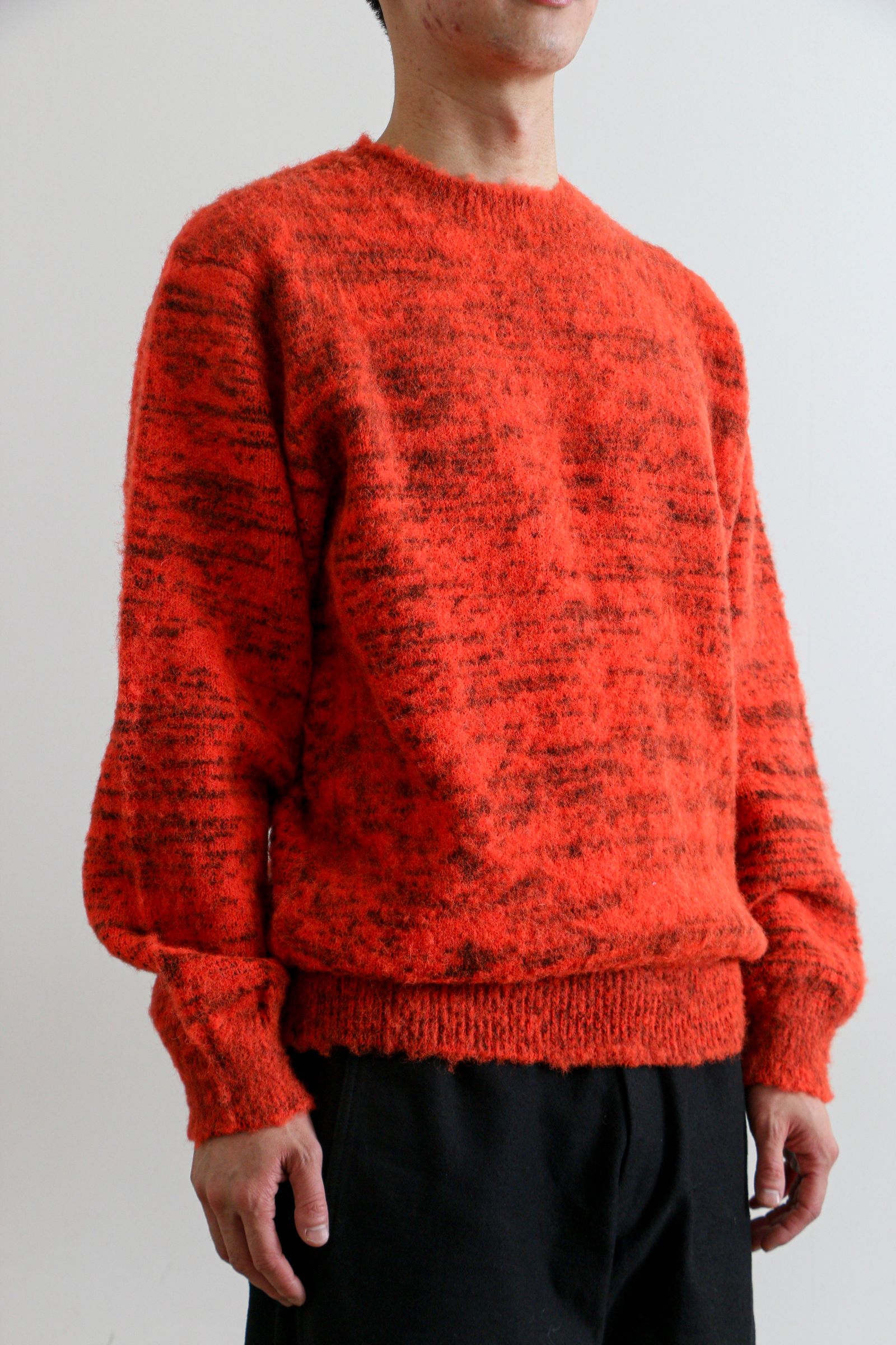COOHEM - KOHEN SHAGGY DOG KNIT PULLOVER / 24ORANGE / 英国羊毛