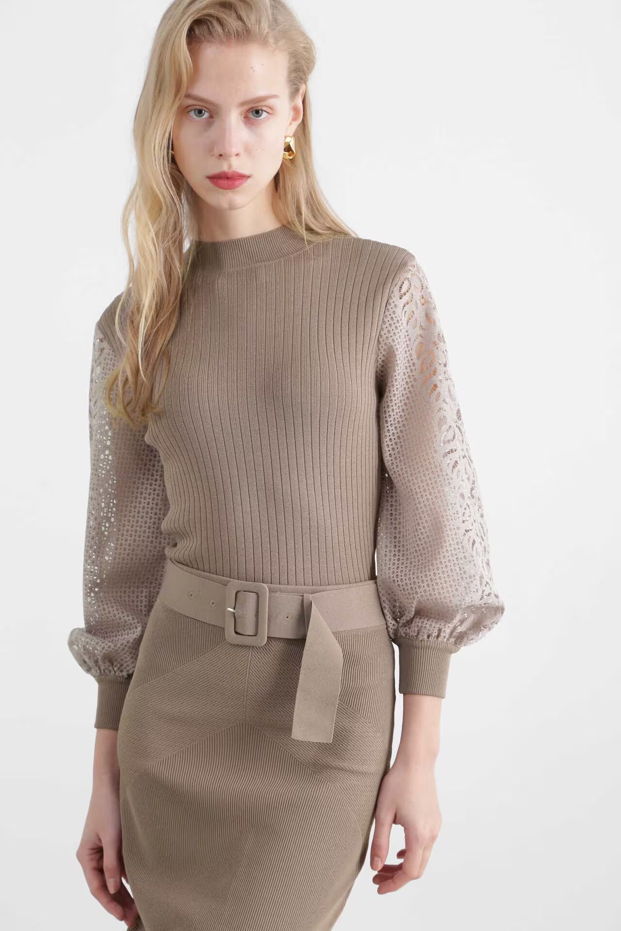 PINKY&DIANNE - レースコンビニットプルオーバー（ブラック）レーヨン