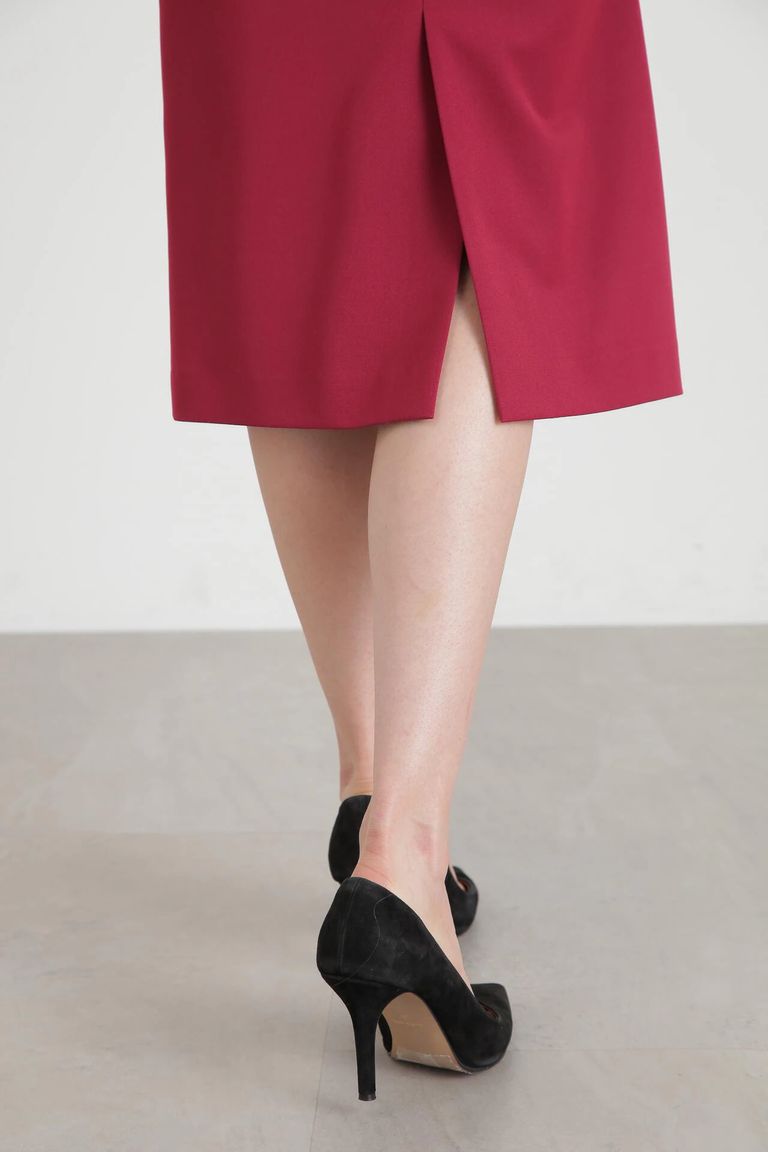 PINKY&DIANNE - メタルプレートタイトスカート (レッド