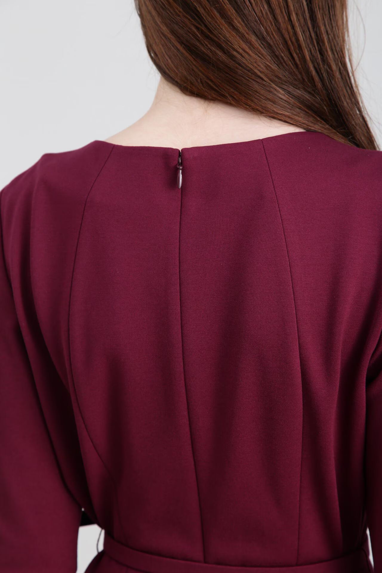 PINKY&DIANNE - ベルスリーブベルト付きワンピース (グレー