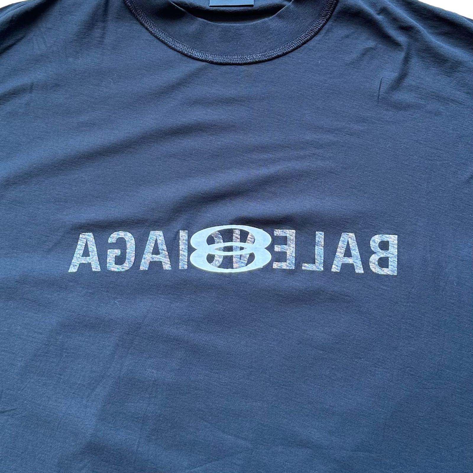 BALENCIAGA - ミラーロゴ Tシャツワンピース / デイドレス / ブラック