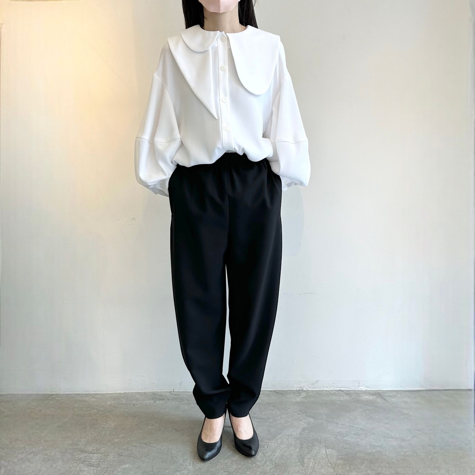 ENFOLD - EGG PANTS / サルエルパンツ / ブラック / 2024SS NEW