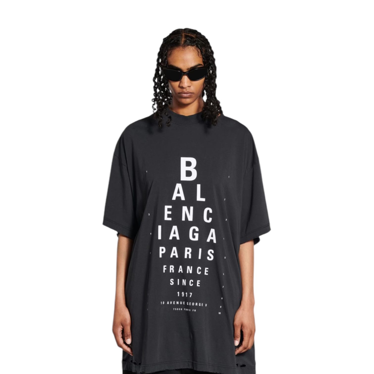 BALENCIAGA - OPTICAL Tシャツ / オーバーサイズ / ブラック / ユニ