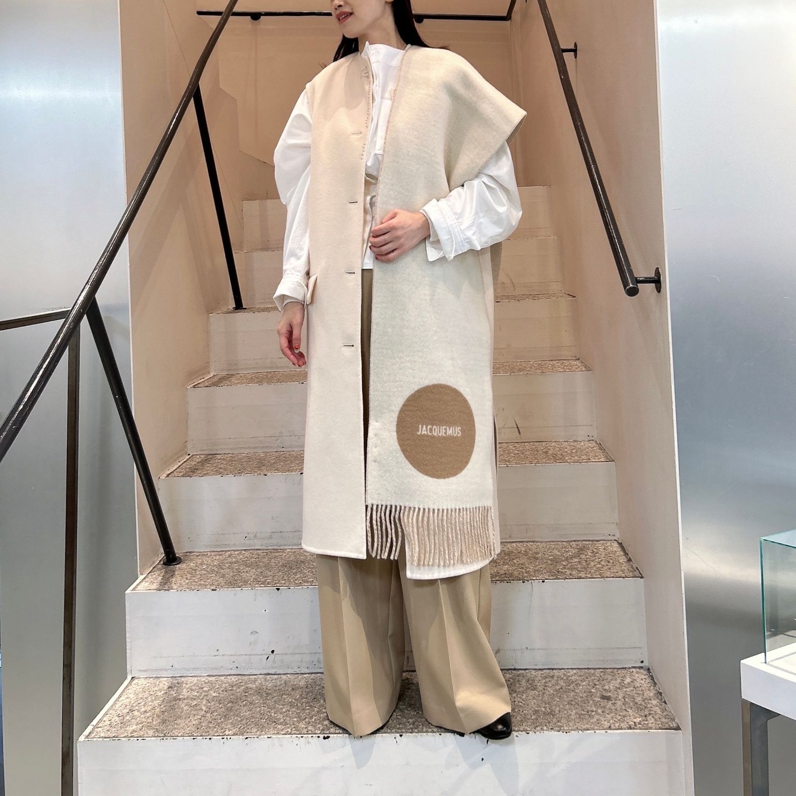 モ*ル様 JACQUEMUS ベージュ スカーフ Jacquemus メンズ L'Echarpe