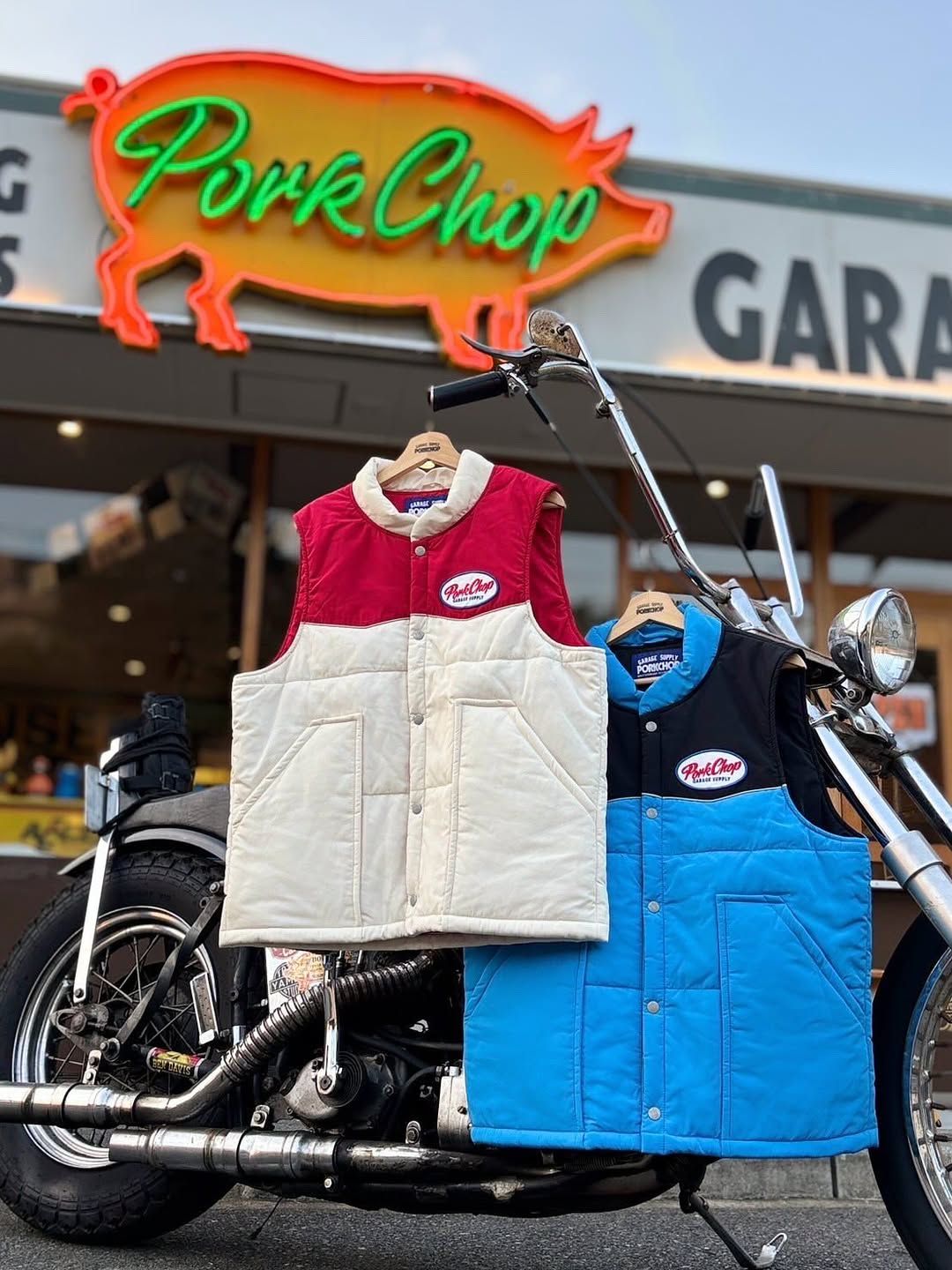 PORKCHOP GARAGE SUPPLY - RACING VEST (BLUE×BLACK) / オリジナル