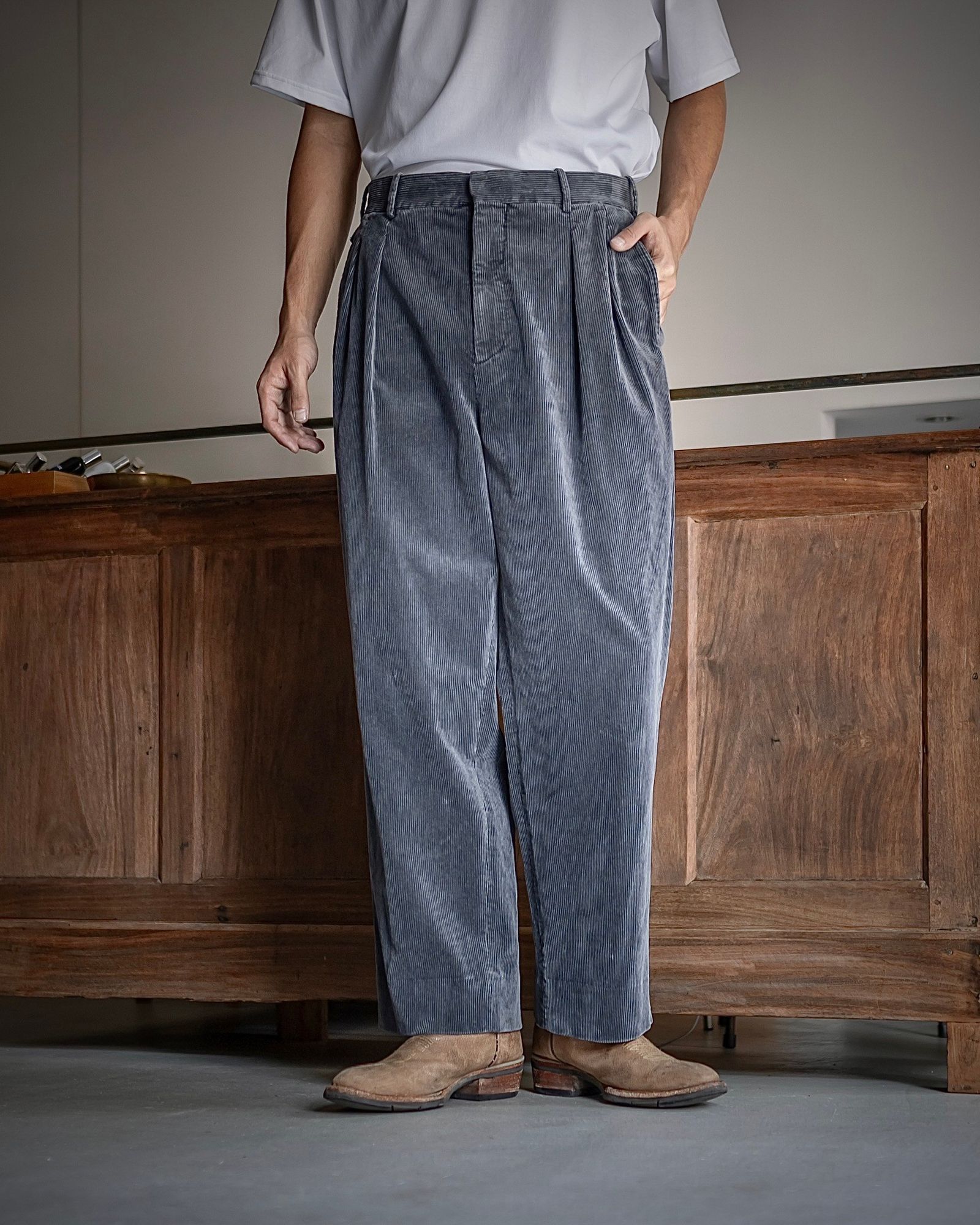 A.PRESSE - アプレッセ Vintage Corduroy Trousers(24AAP-04-16H)GRAY