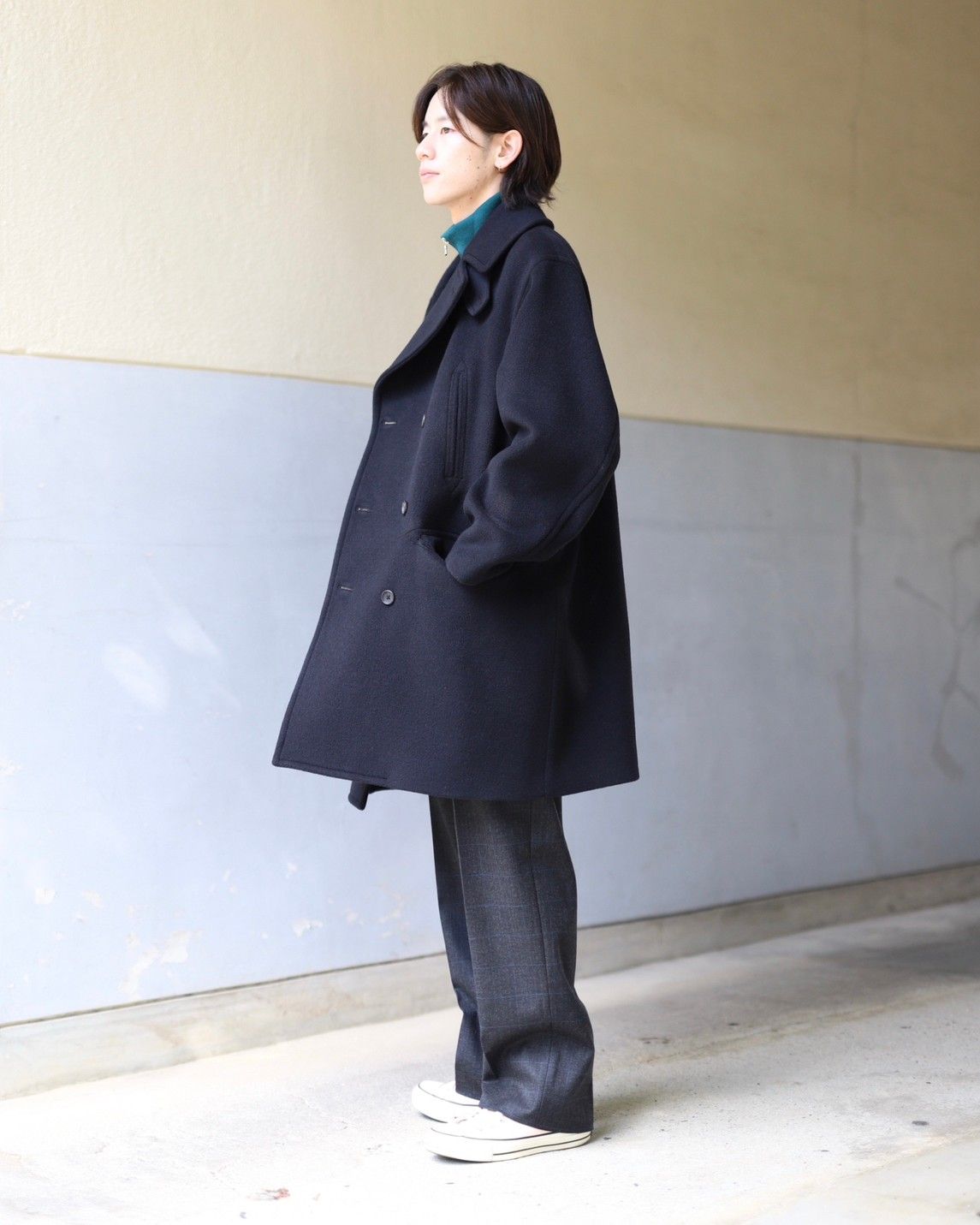 blurhms ブラームス 23FW Wool Cashmere Pea Coatスタイル | 3848 | MARK