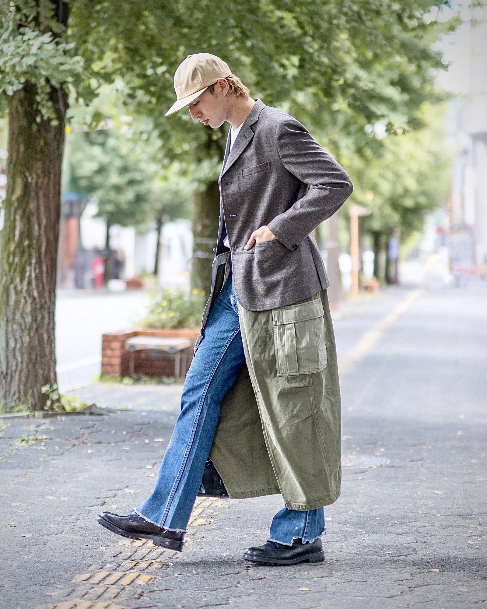 JUNYA WATANABE MAN - ジュンヤワタナベマン24AW ウールチェック×綿