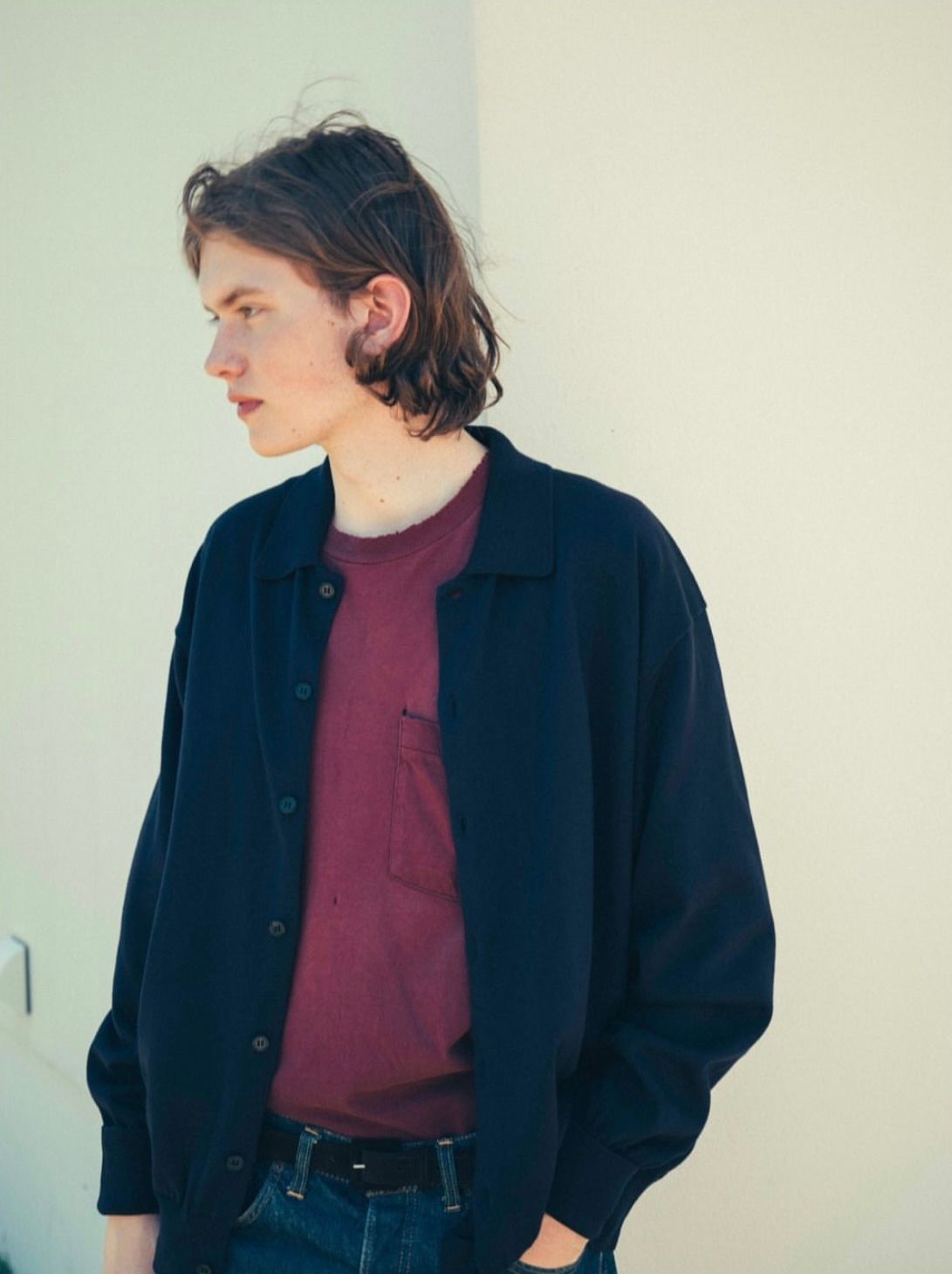 A.PRESSE - アプレッセ23SSカーディガン Cotton Knit Polo Collar