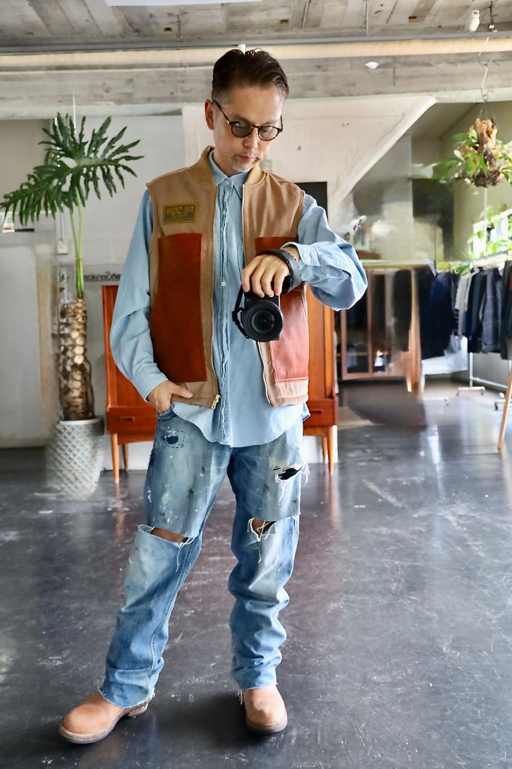 JUNYA WATANABE MAN×FILSON Wネームツイードベストスタイル.2025.9.5