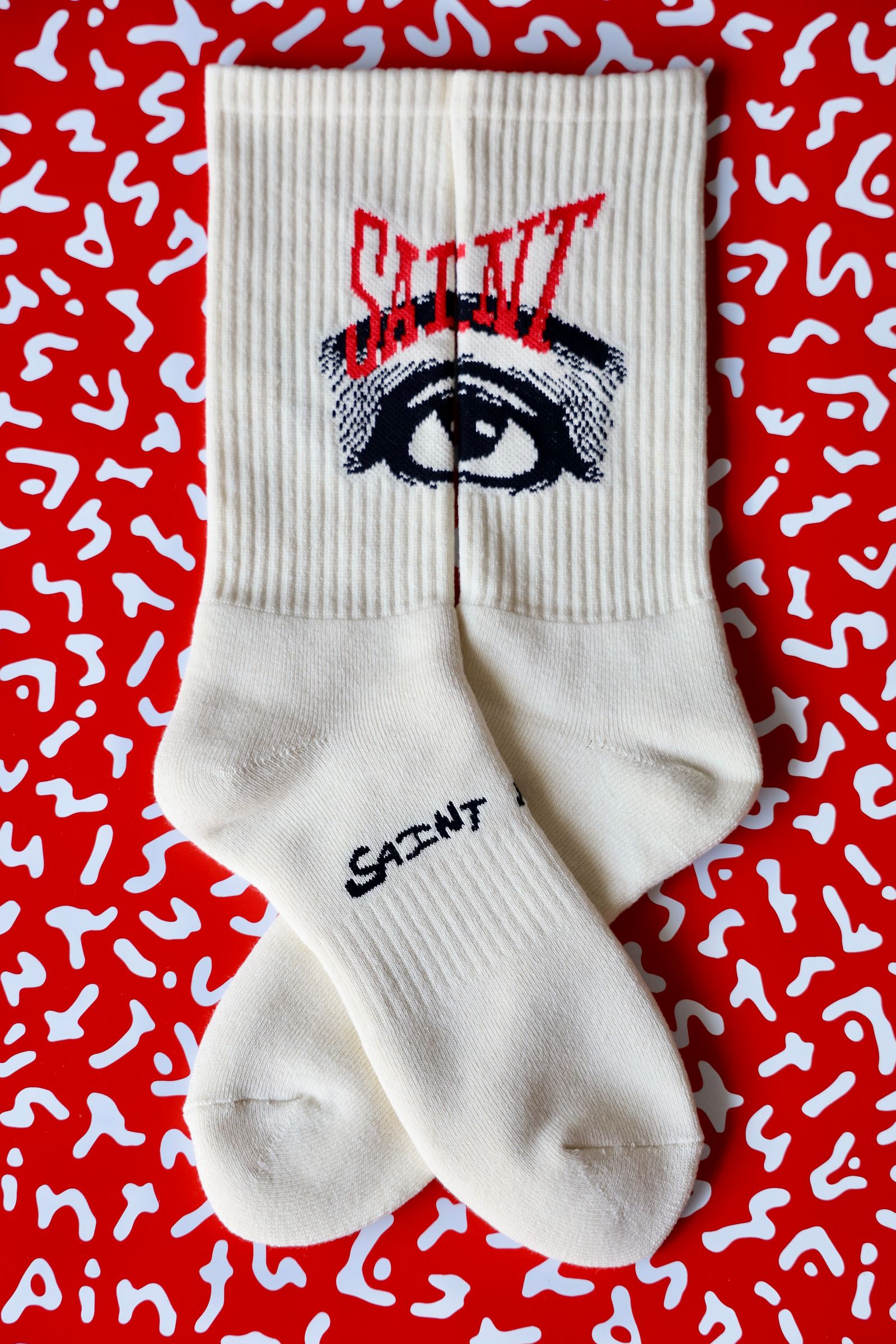 SAINT M×××××× - セントマイケル EYES_SOCKS(SM-HR8-0000-103)PINK | MARK