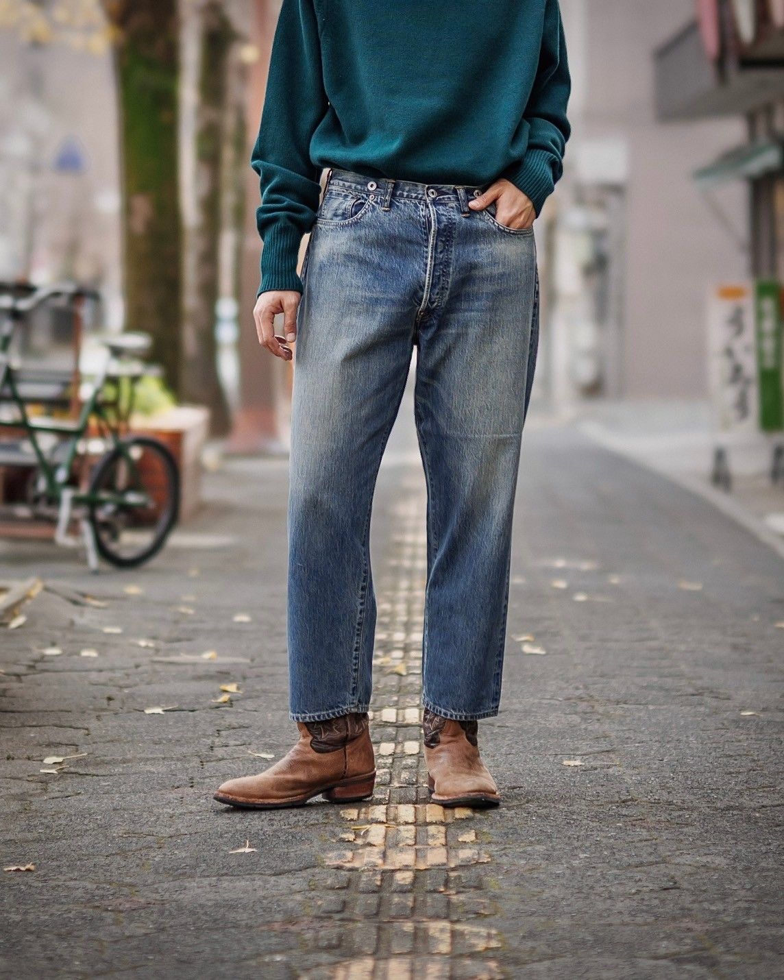 アプレッセ A.PRESSE Washed Denim Pants E 32 A.PRESSE Washed Denim