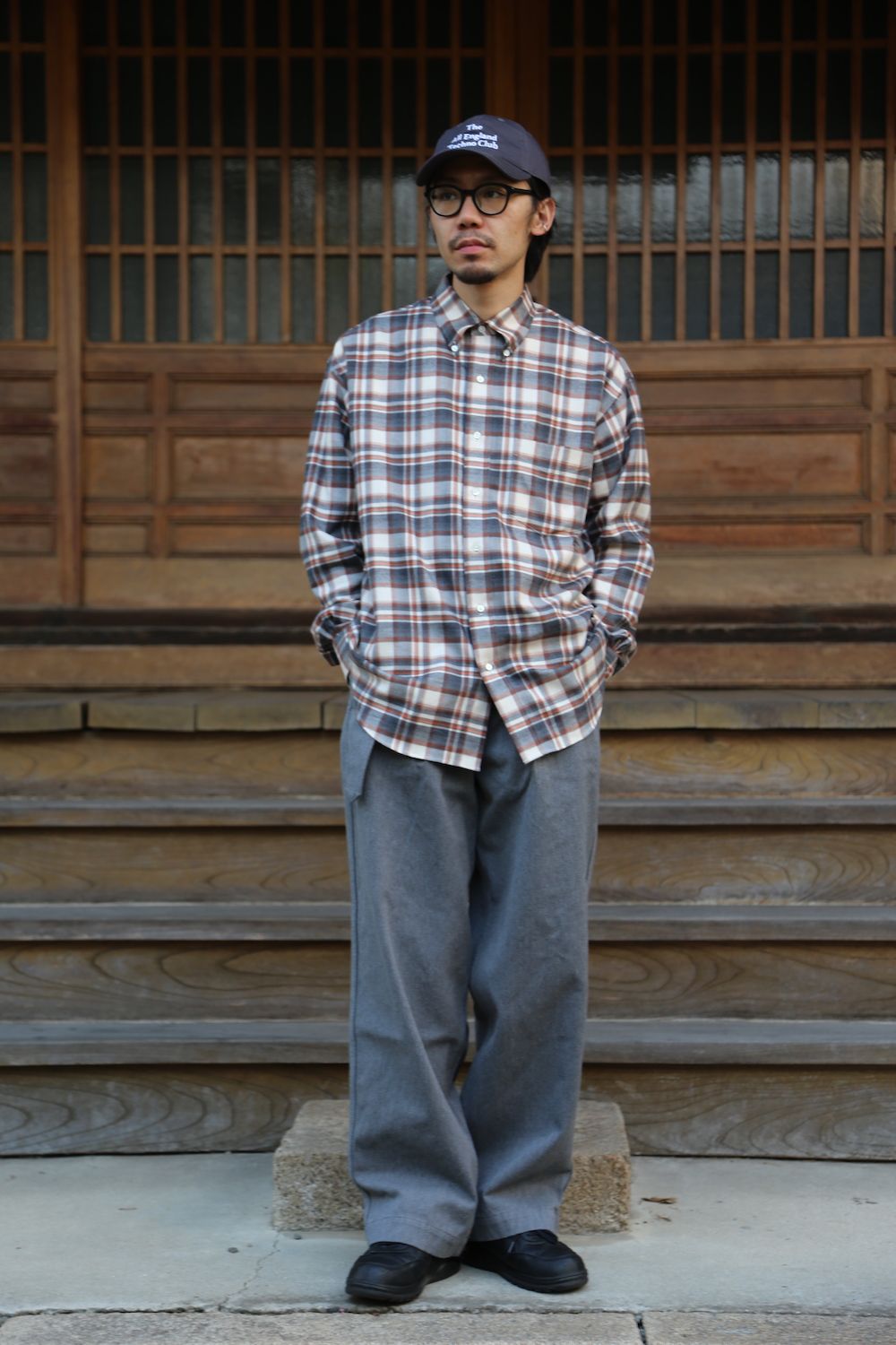 Graphpaper THOMAS MASON for GP Check B.D Box Shirt style.2020.10.4