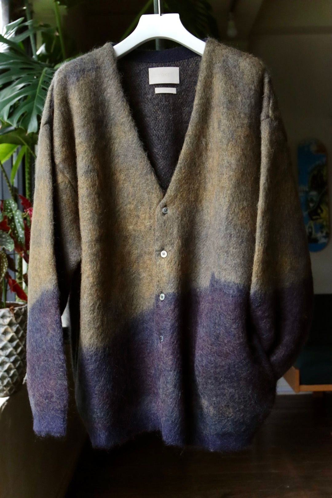 YOKE - ヨーク23AW LANDSCAPE MOHAIR JACQUARD CREWNECK CARDIGAN