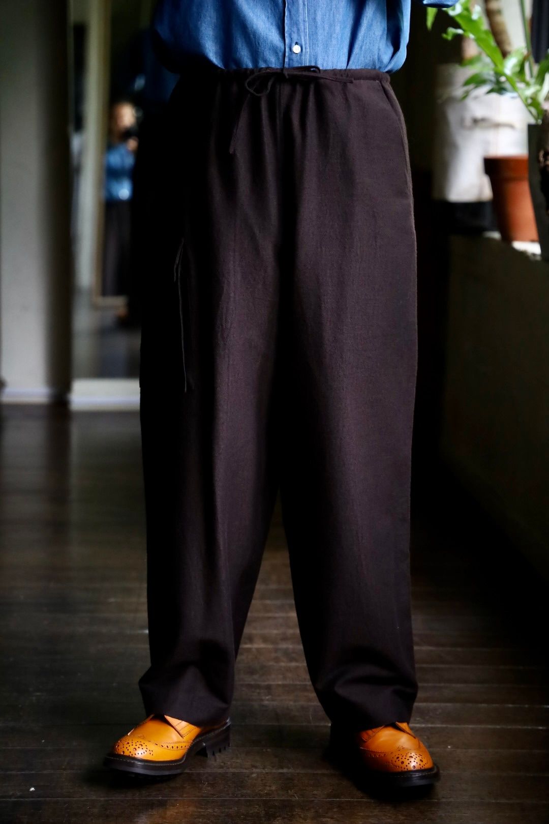 blurhms Wool Napping Side Seamless 4P Pantsスタイル.2024.8.24