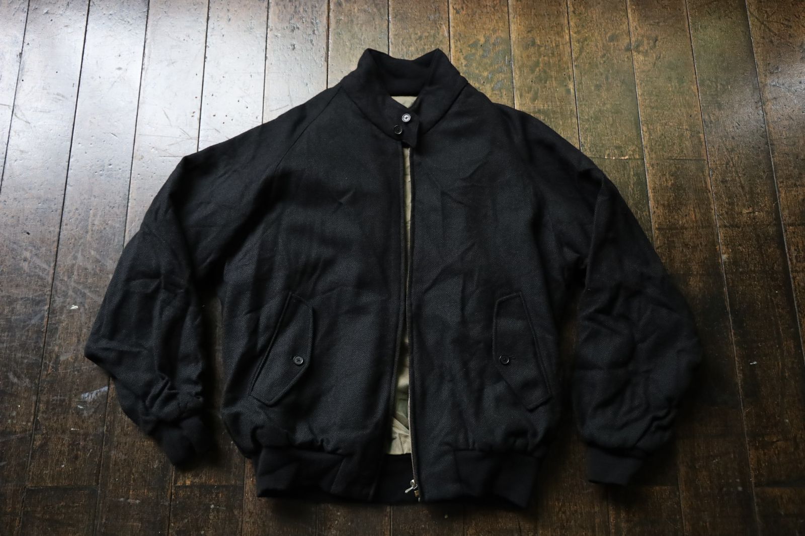 A.PRESSE - アプレッセ Tweed Harrington Jacket(24AAP-01-20H)BLACK