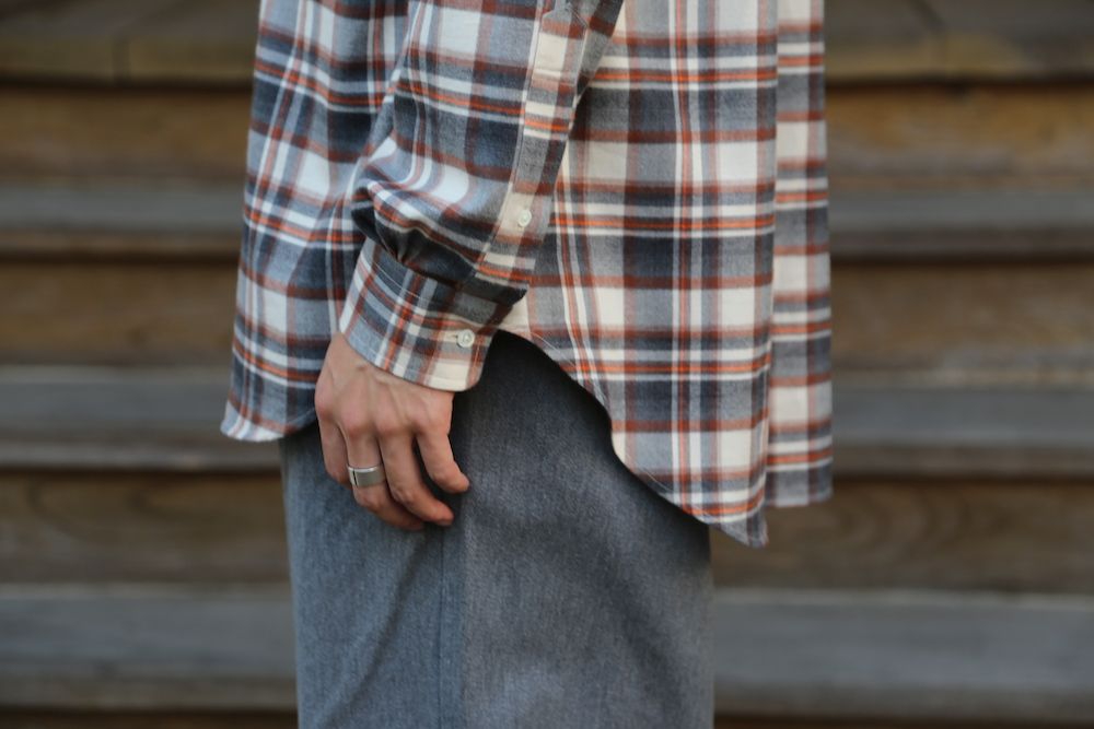 Graphpaper THOMAS MASON for GP Check B.D Box Shirt style.2020.10.4