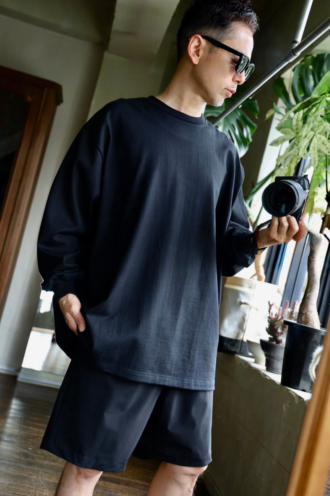 Graphpaper - グラフペーパー Heavy Weight L/S Oversized Tee(BLACK