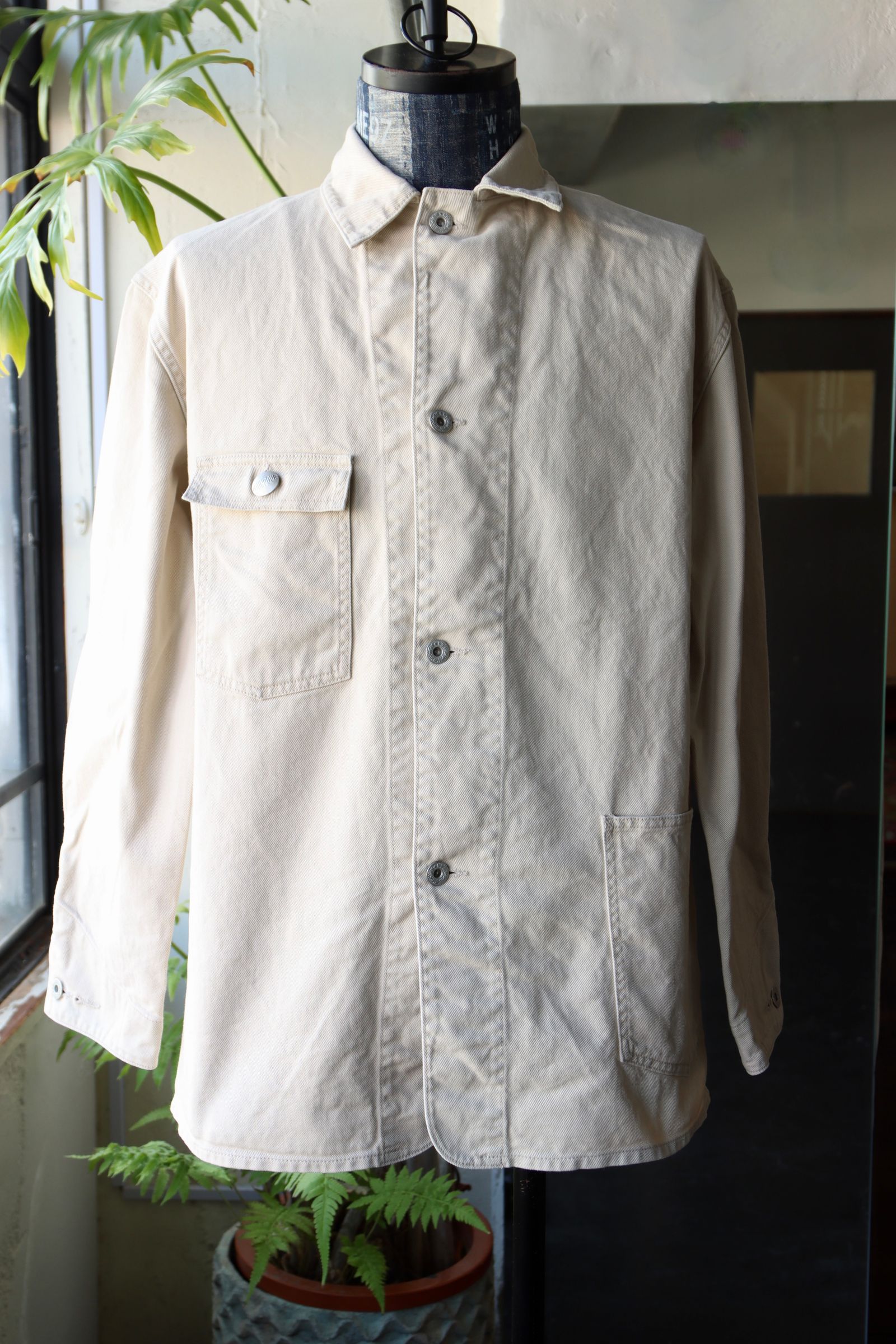 FOUNDOUR - ファウンダ 25SS COVERALL JACKET(015FD251001)BEIGE | MARK