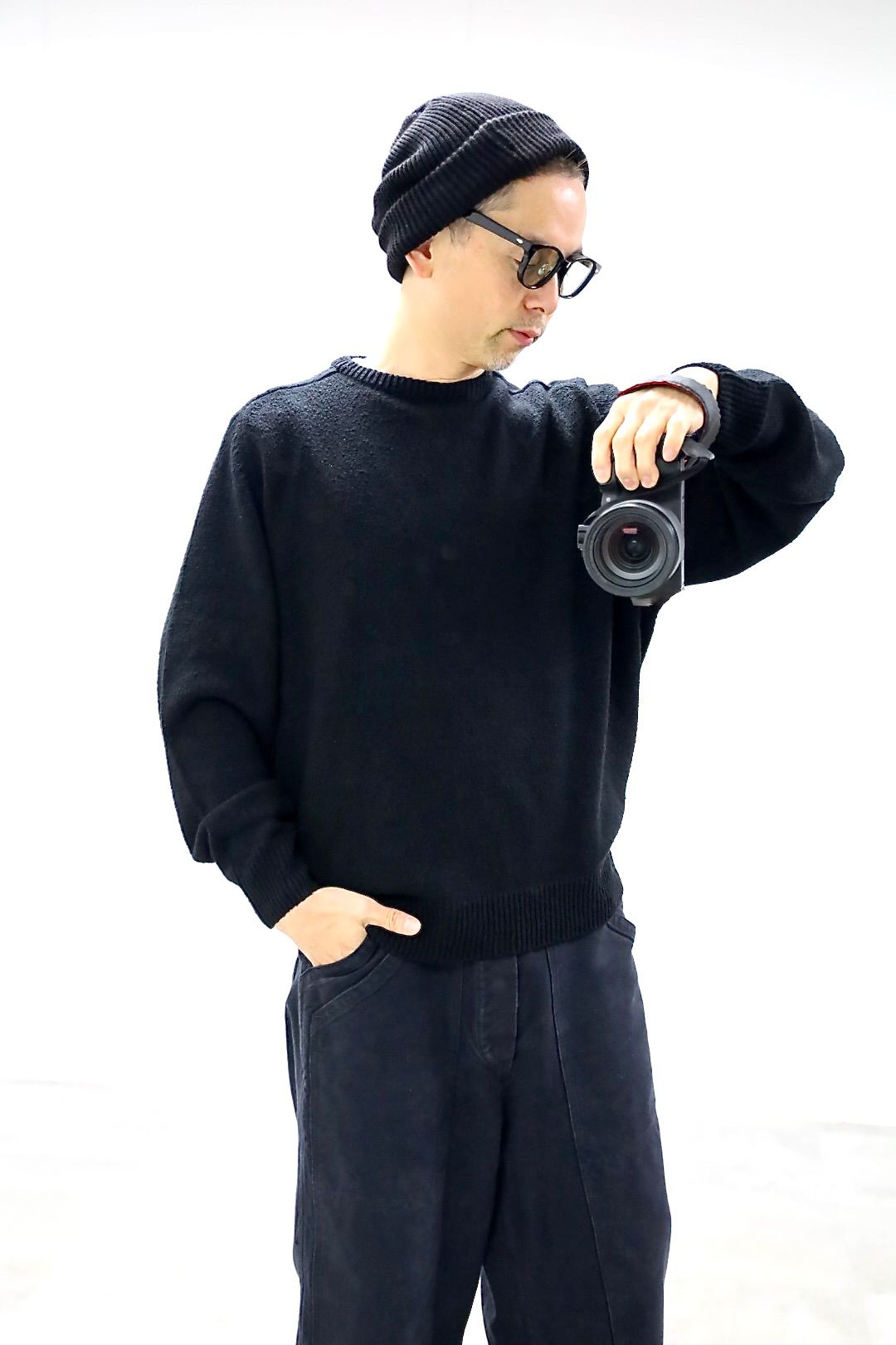 A.PRESSE - アプレッセ 2026 STYLE1 Washed Silk Nep Crew Neck