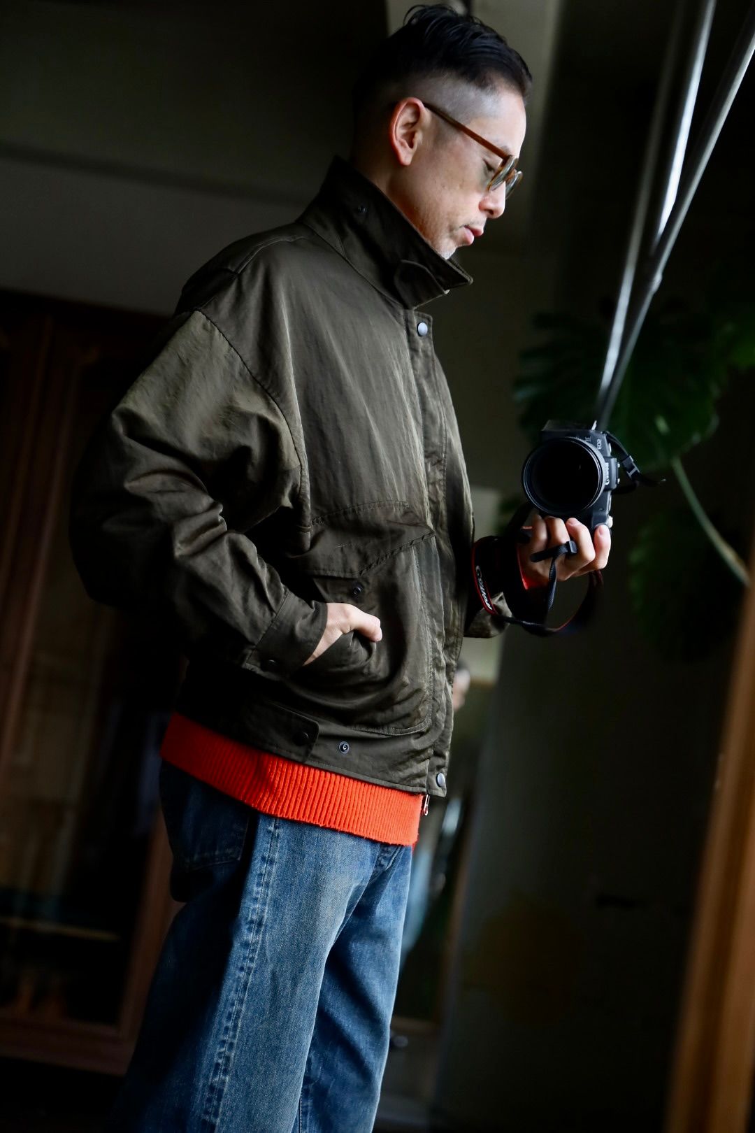 YOKE NYLON BOMBER JACKET