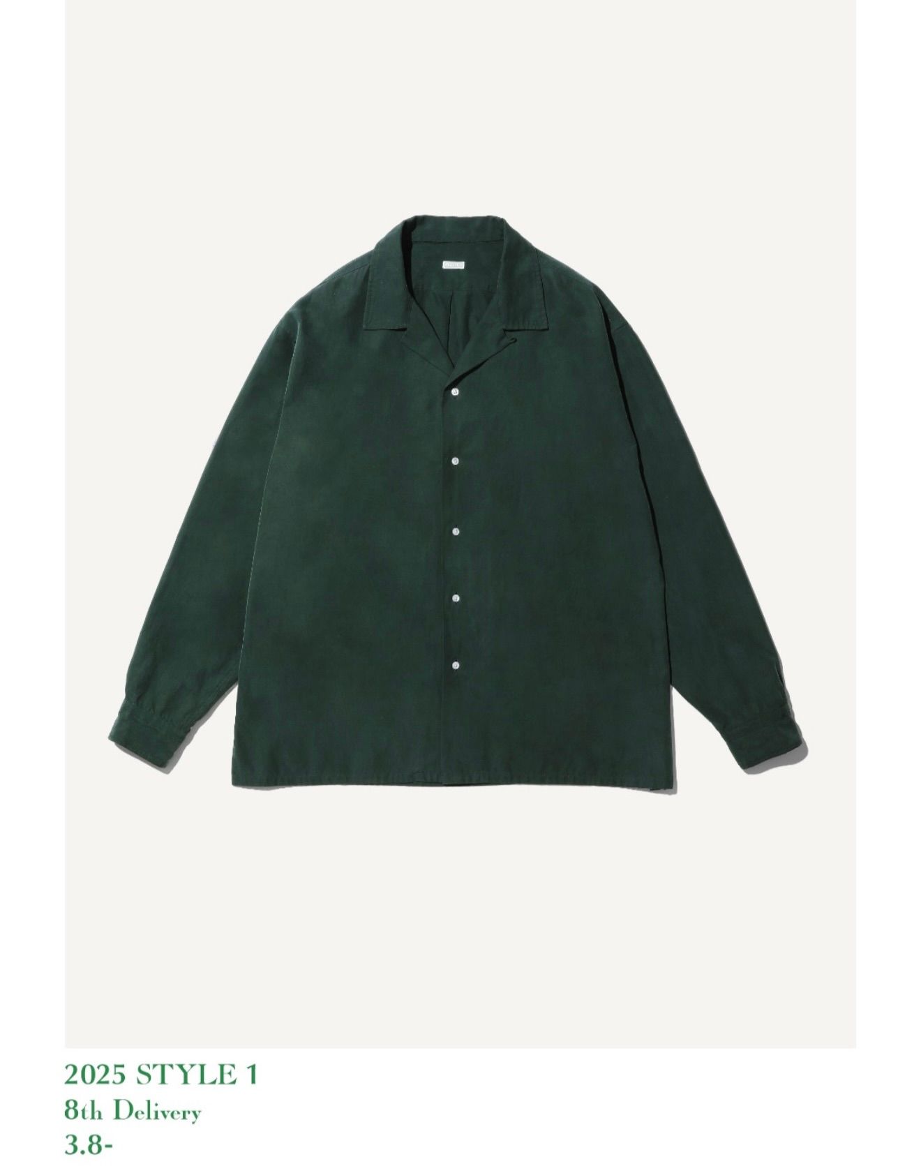 A.PRESSE - アプレッセ 25SS US Silk Cotton Open Collar L/S Shirt