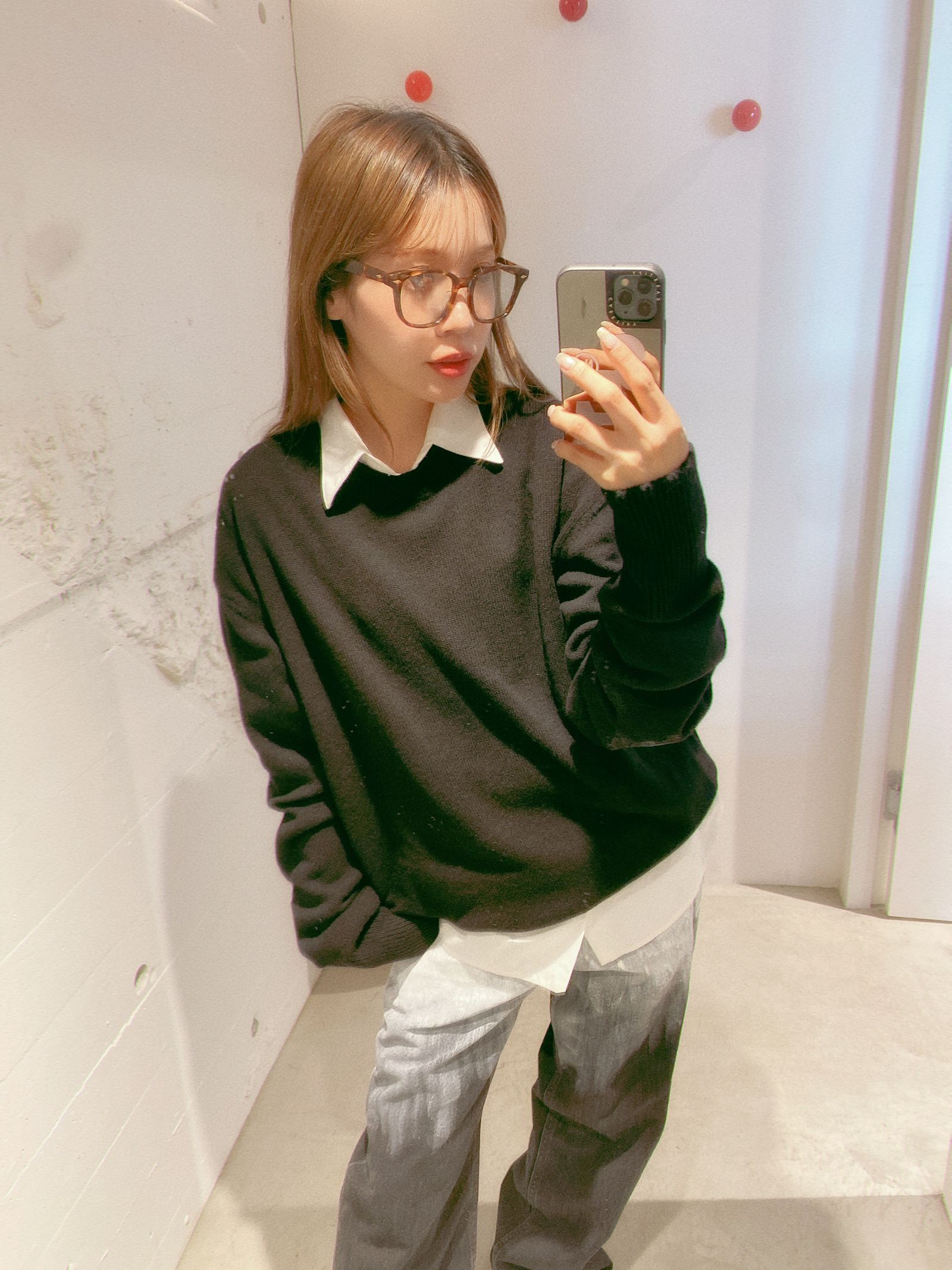 YOKE - ヨーク24FW PAINTED ELBOW PATCH SWEATER(YK24FW0822S)BLACK | MARK