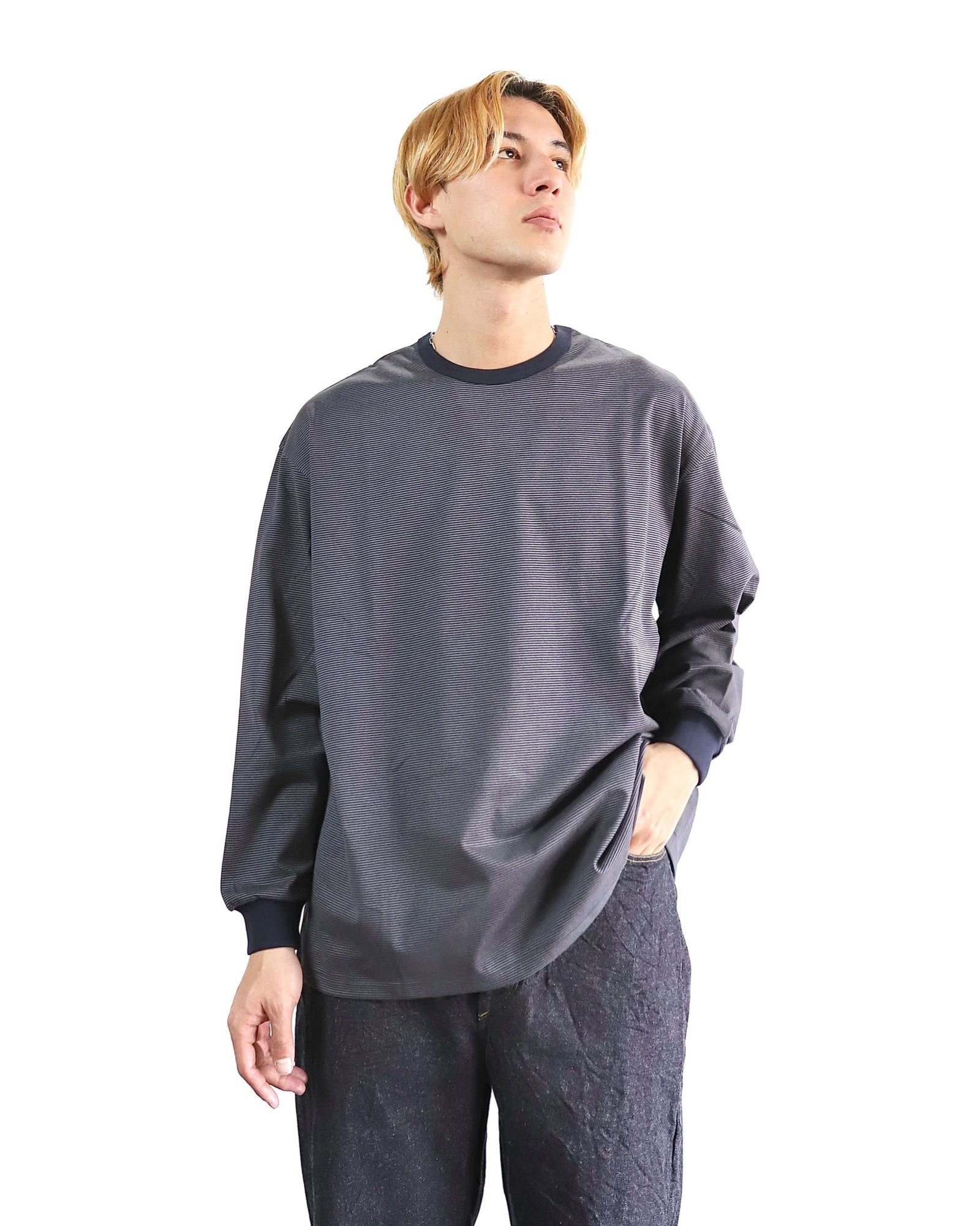 Graphpaper 24SS 新作Narrow Border L/S Tee style 2024.3.1 | 4317 | MARK