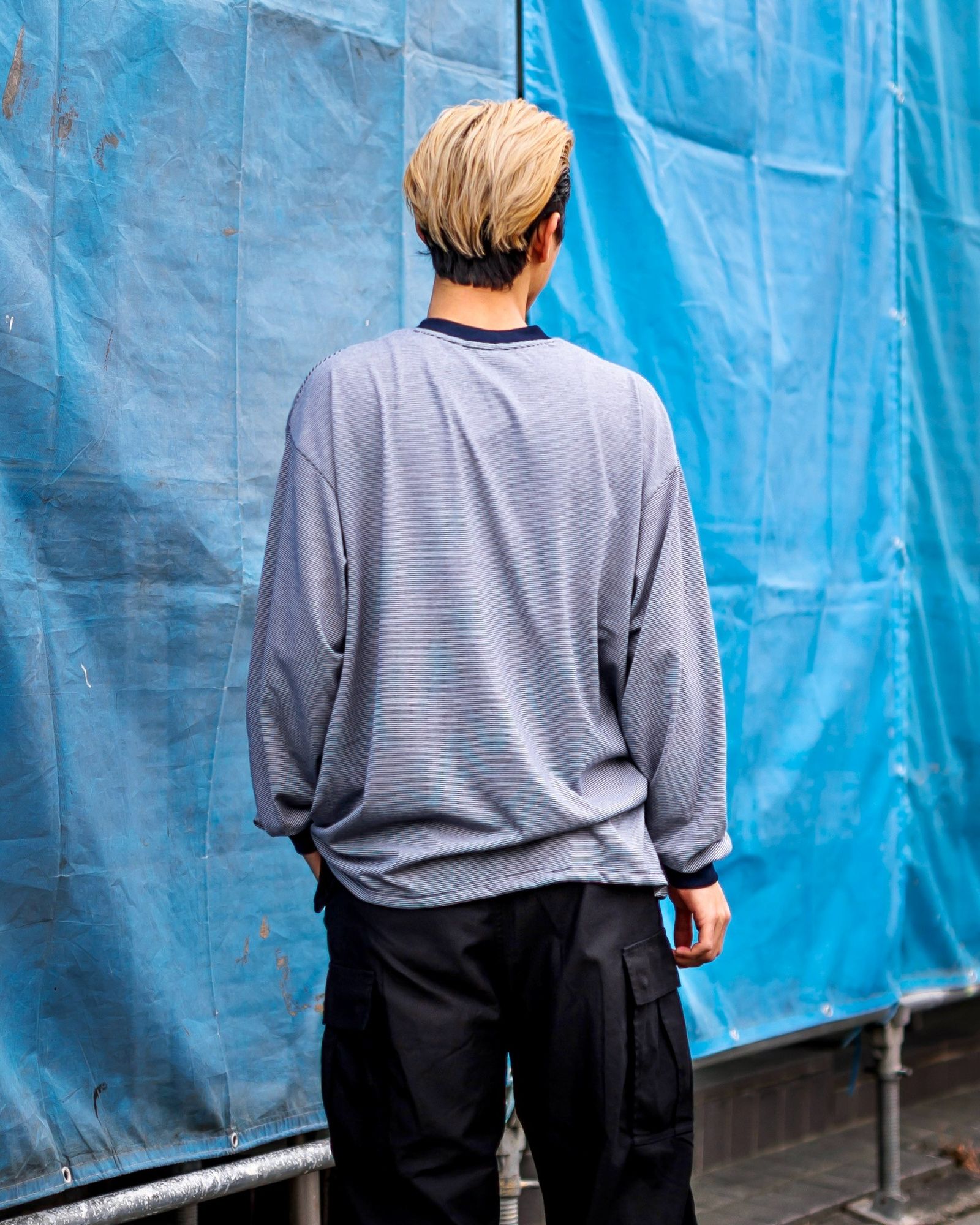 FreshService MICRO BORDER L/S TEE(WHITExNAVY)3月15日(土)新作発売