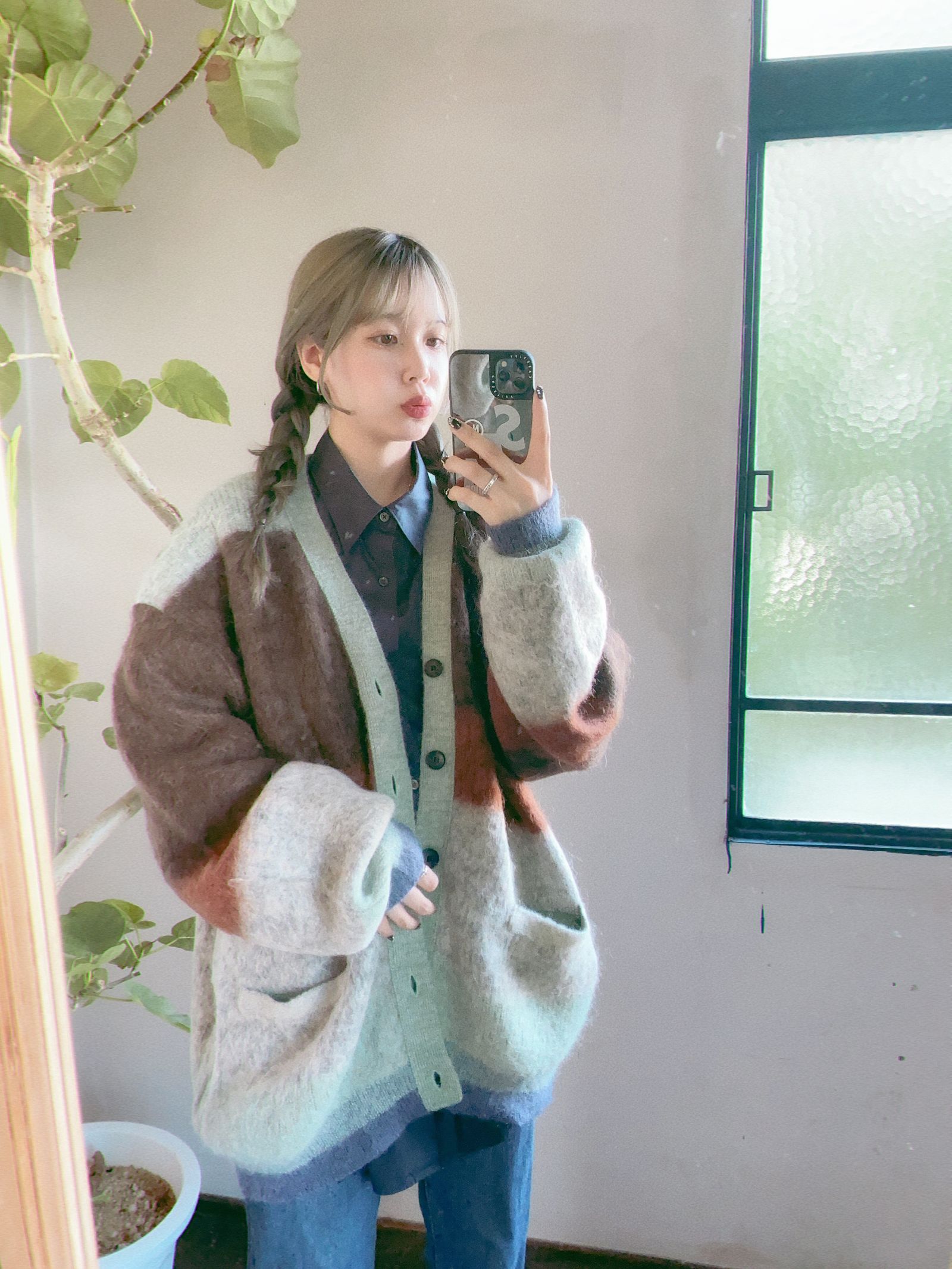 YOKE 新作MOHAIR BORDER CARDIGAN style.2023.8.28 | 3633 | MARK